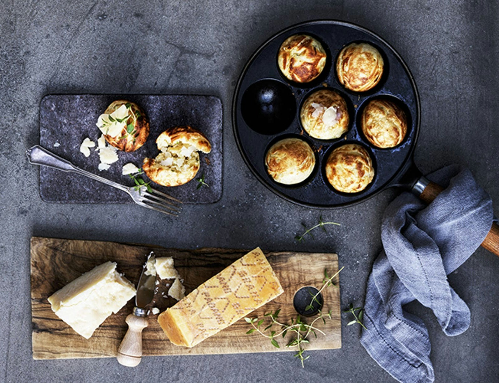 Æbleskiver med Grana Padano-ost