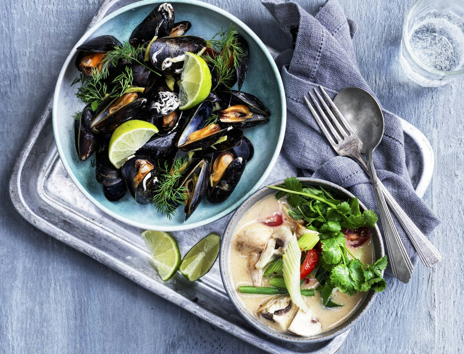 Asiatisk muslingesuppe med kokos