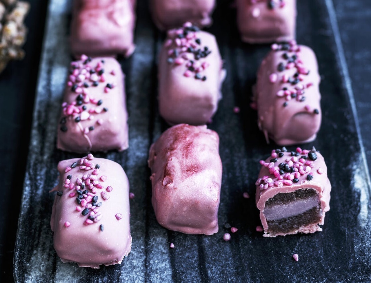 Bærsnitter med marcipan