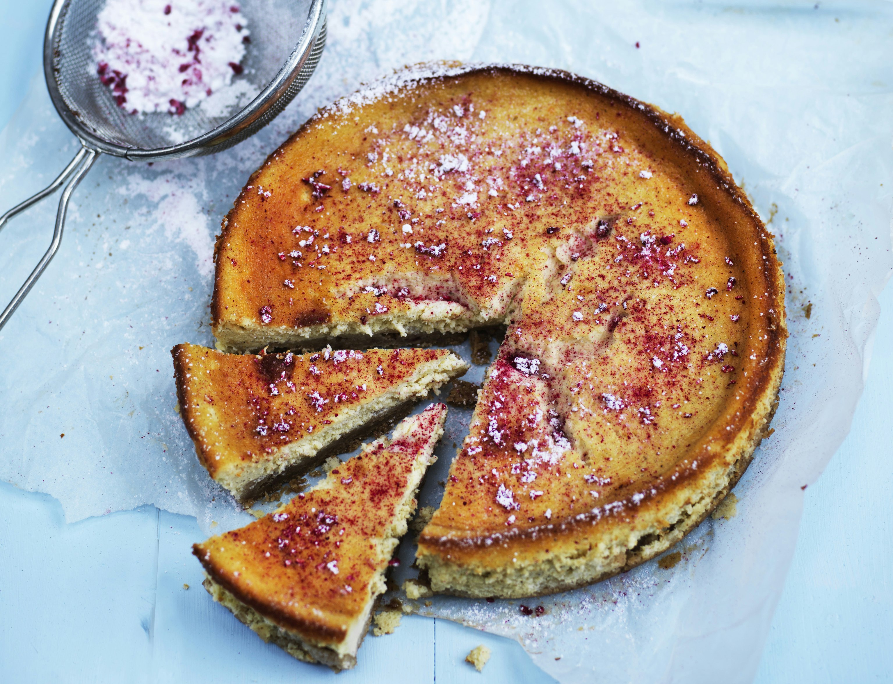 Bagt cheesecake med ricotta og appelsin