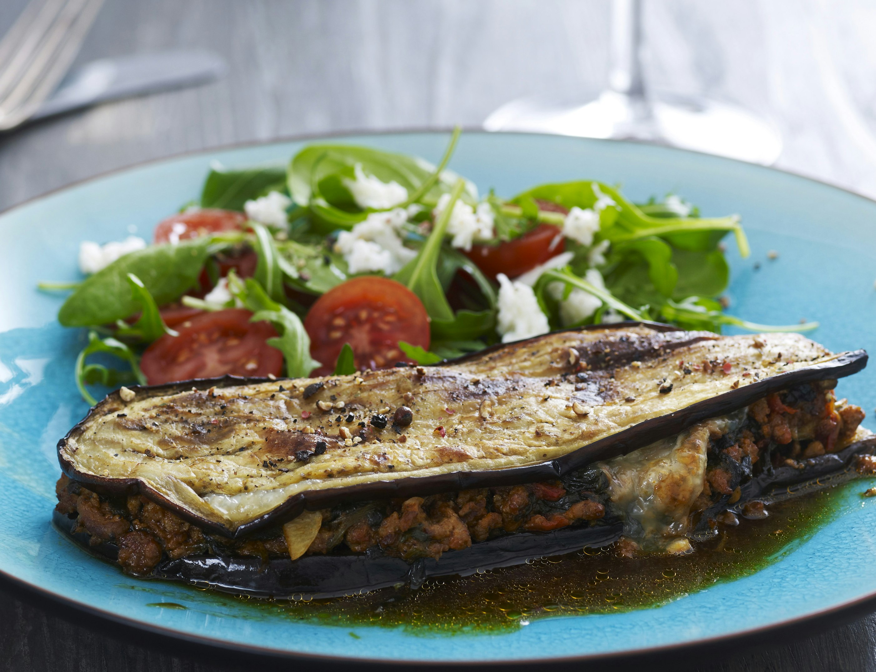 Bagte auberginer a la lasagne