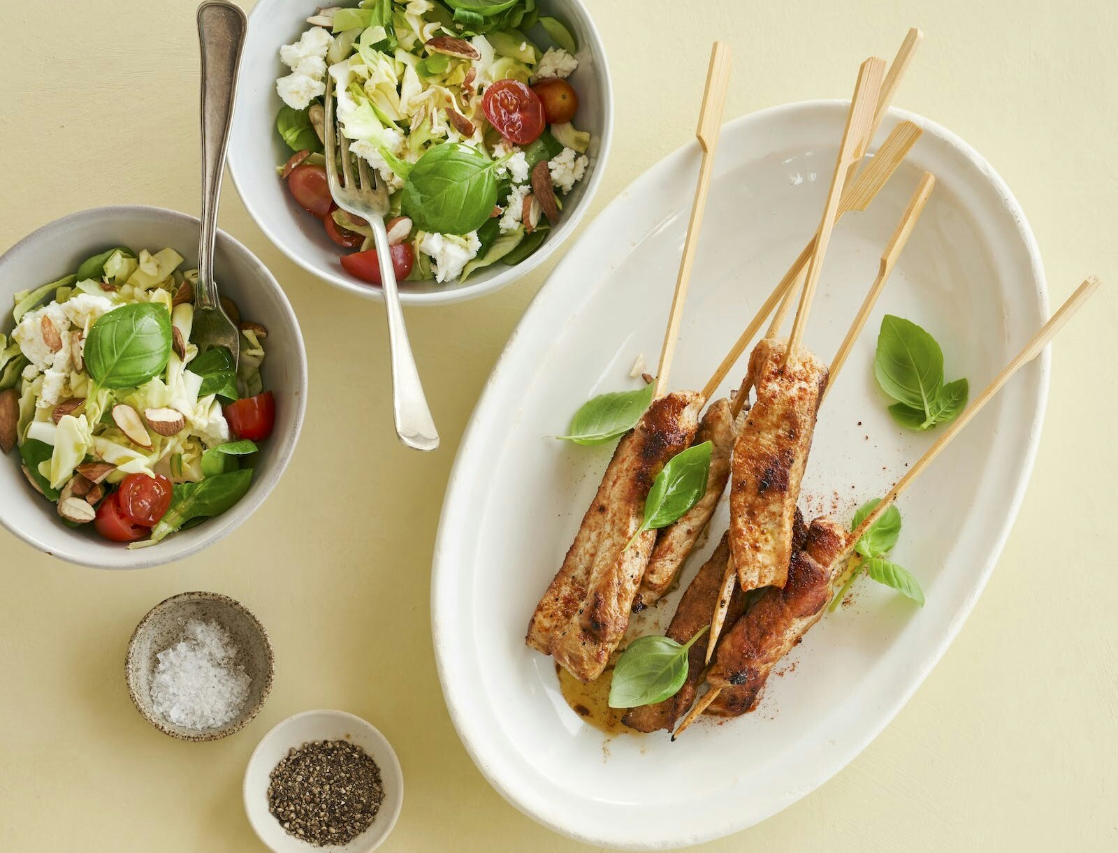 Bbq-spyd med kålsalat