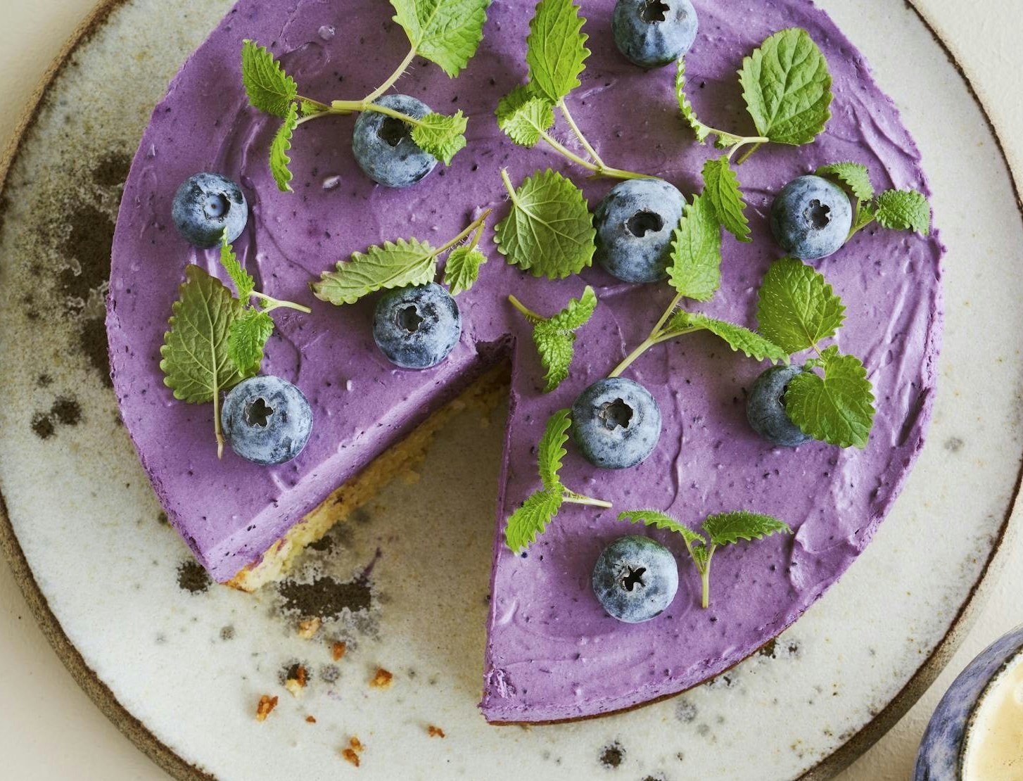 Blåbærcheesecake med kokosbund