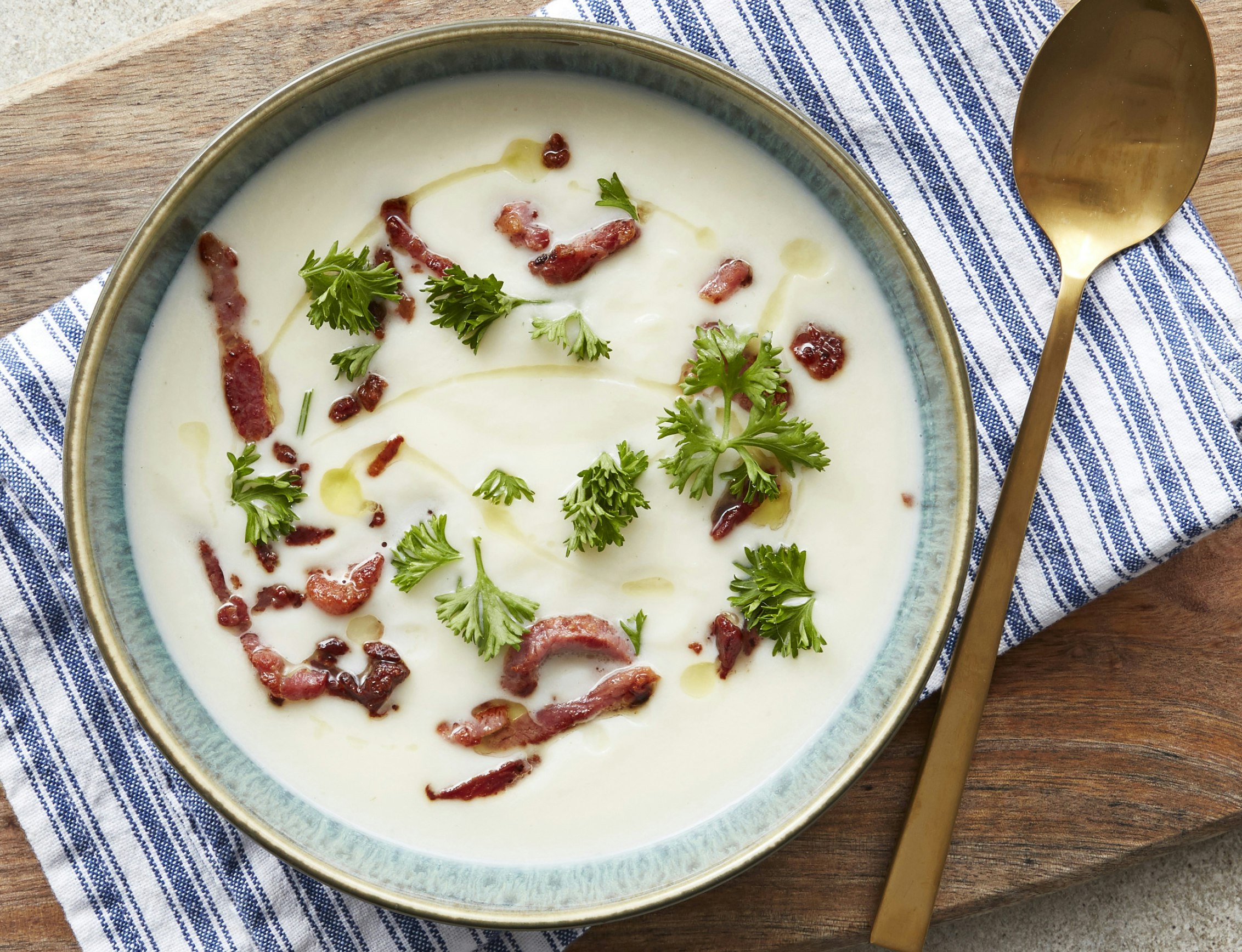 Blomkålssuppe med bacon