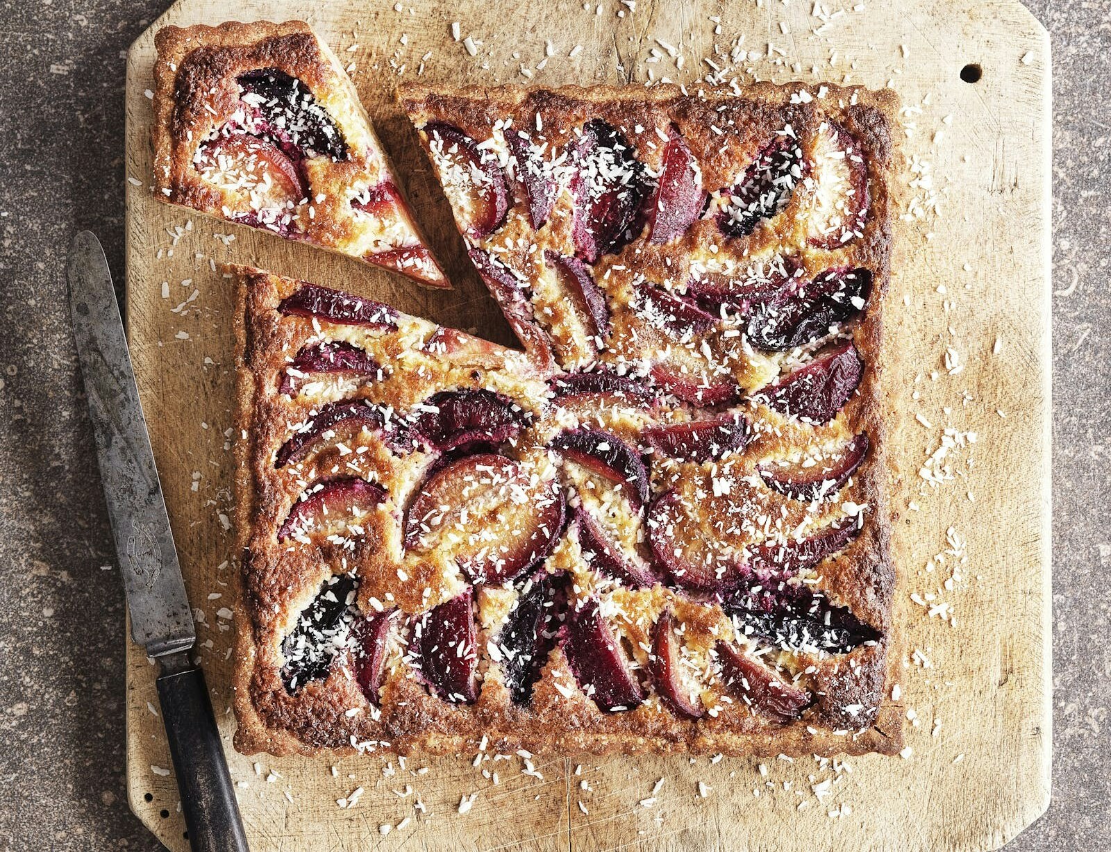 Blommetærte med kokosfyld