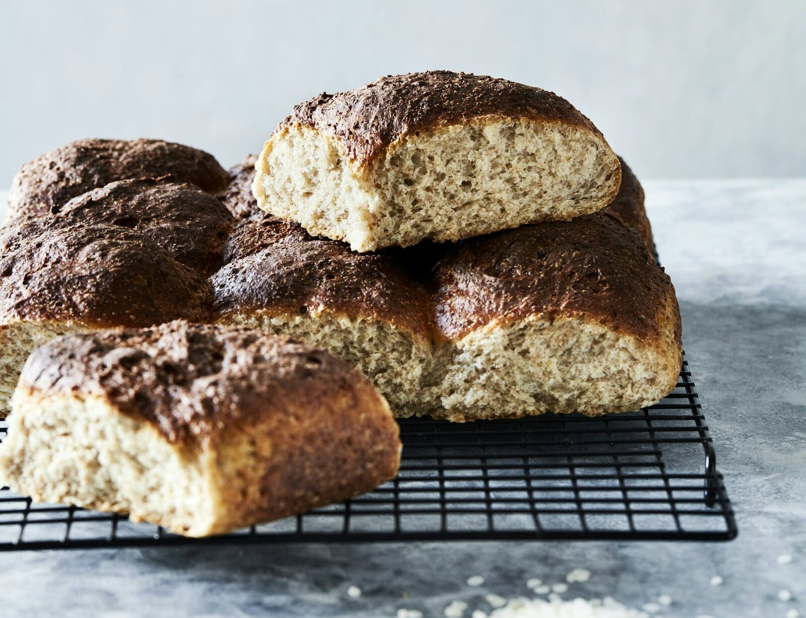 Boller bagt på risengrød