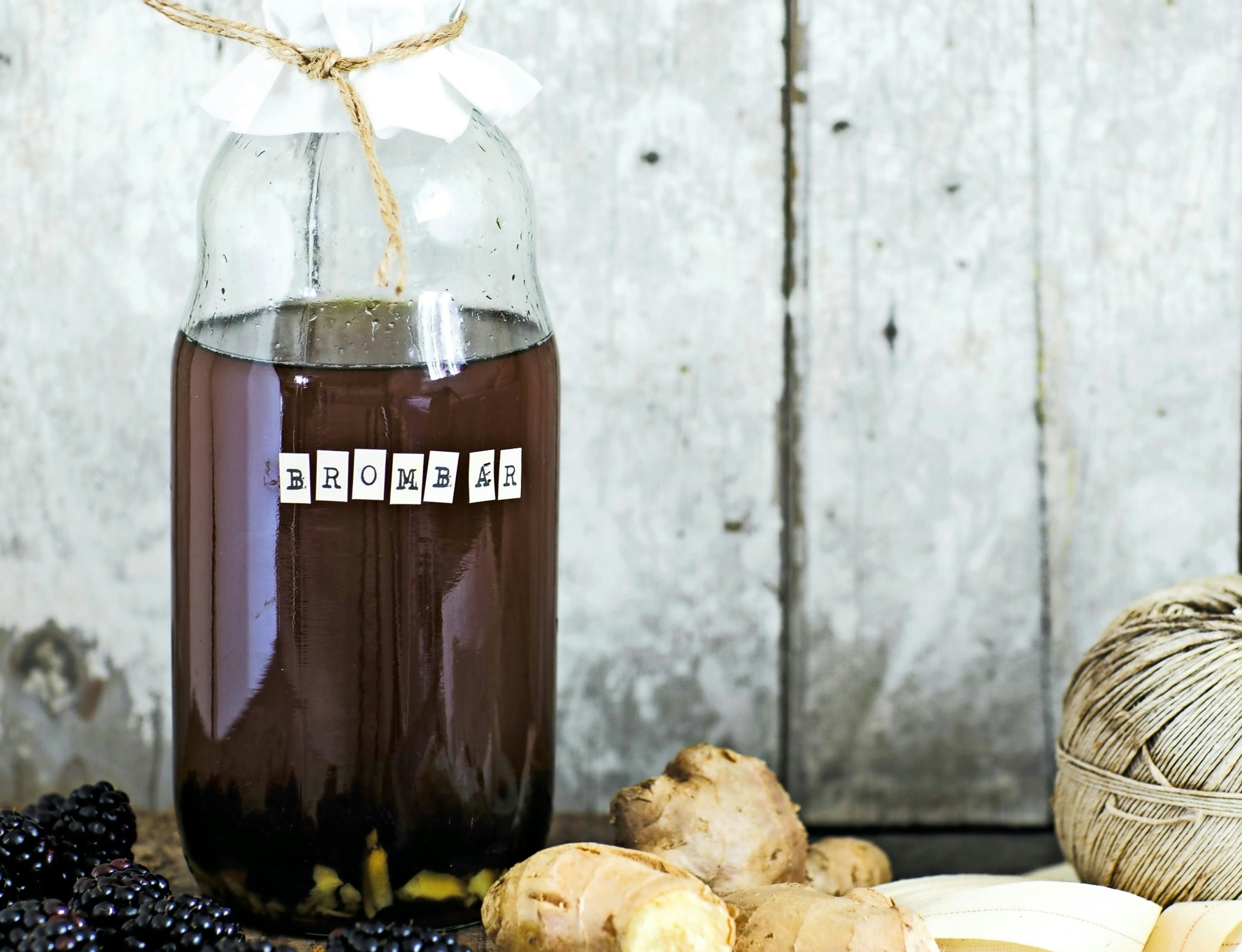 Brombærsnaps med ingefær