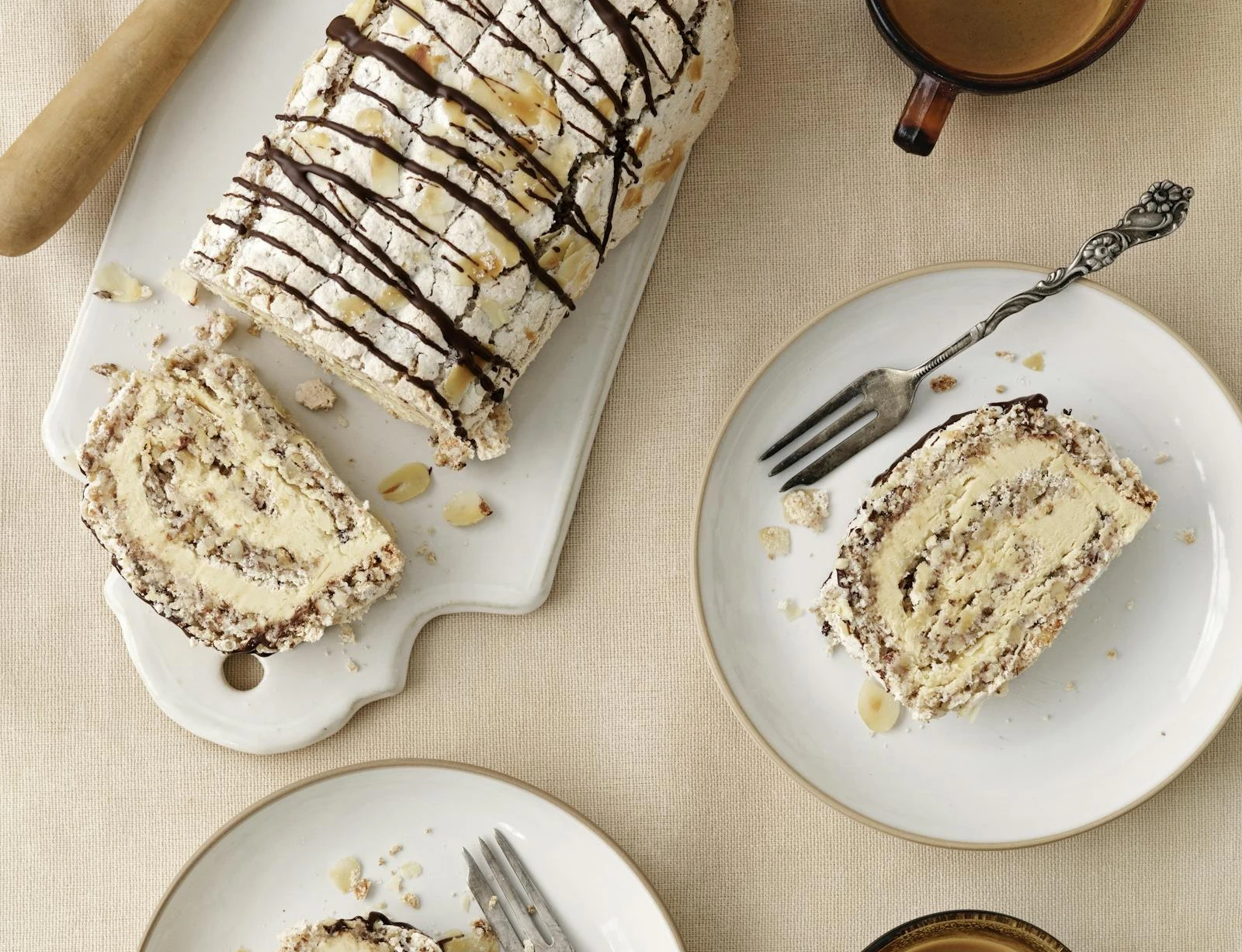 Budapestrulle med kaffecreme