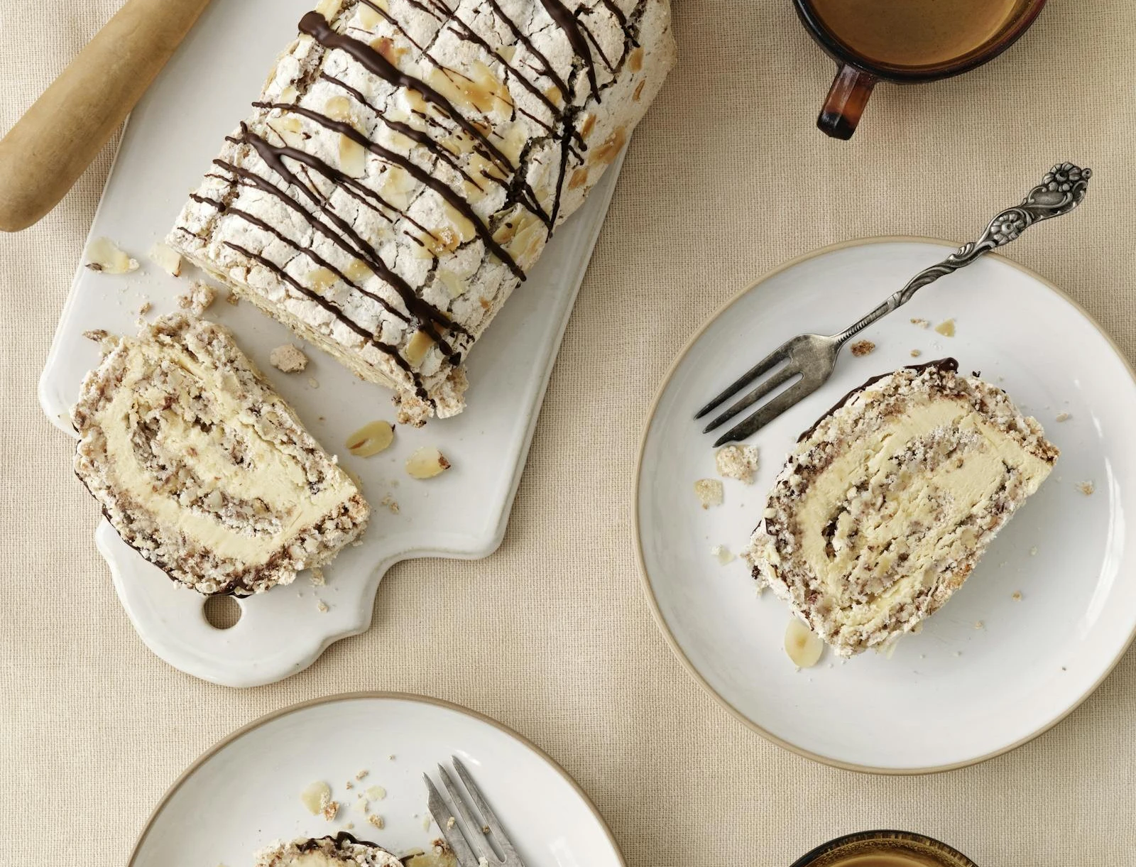 Budapestrulle med kaffecreme