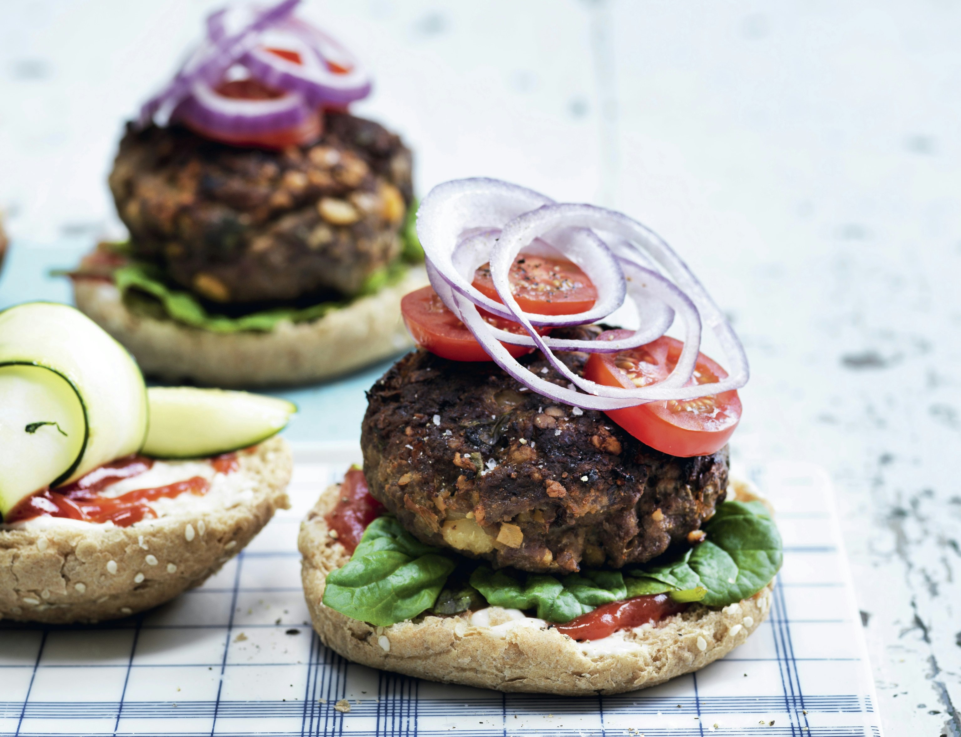 Burgere med lam og kikærter