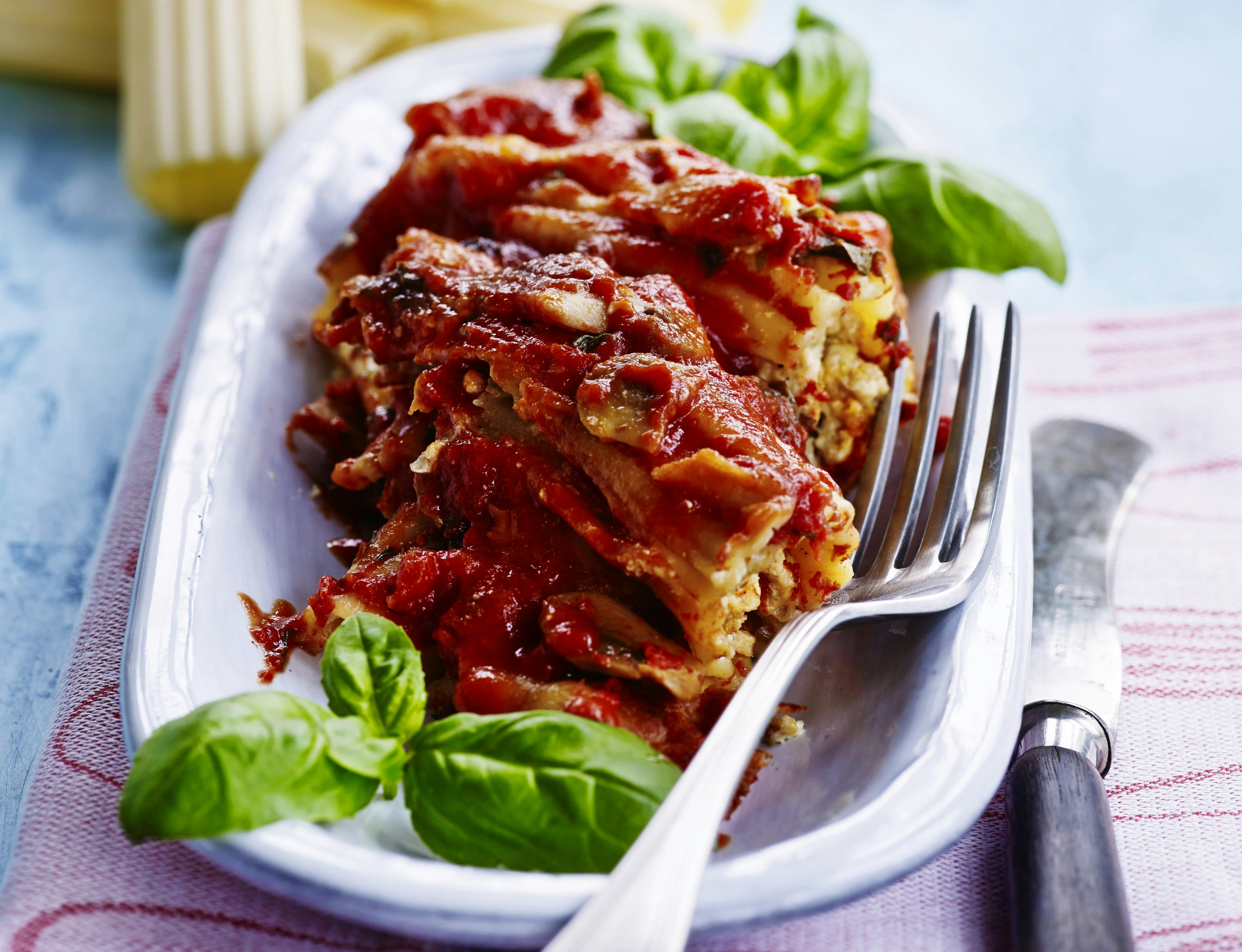 Cannelloni med kylling og svampe