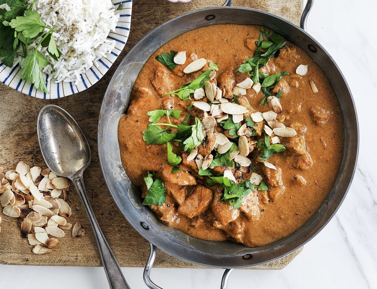 Chicken korma med ris