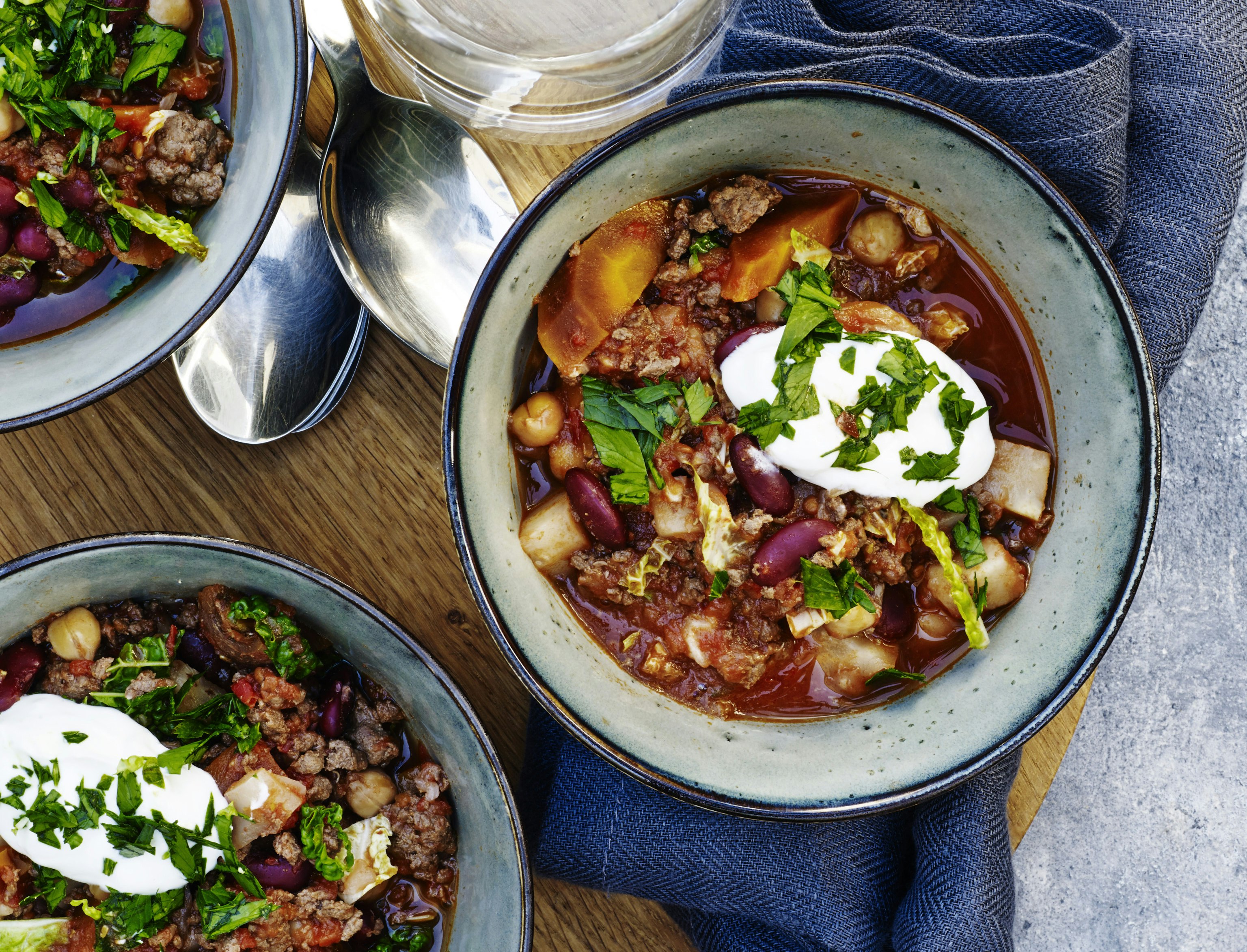 Chili con carne med grøntsager