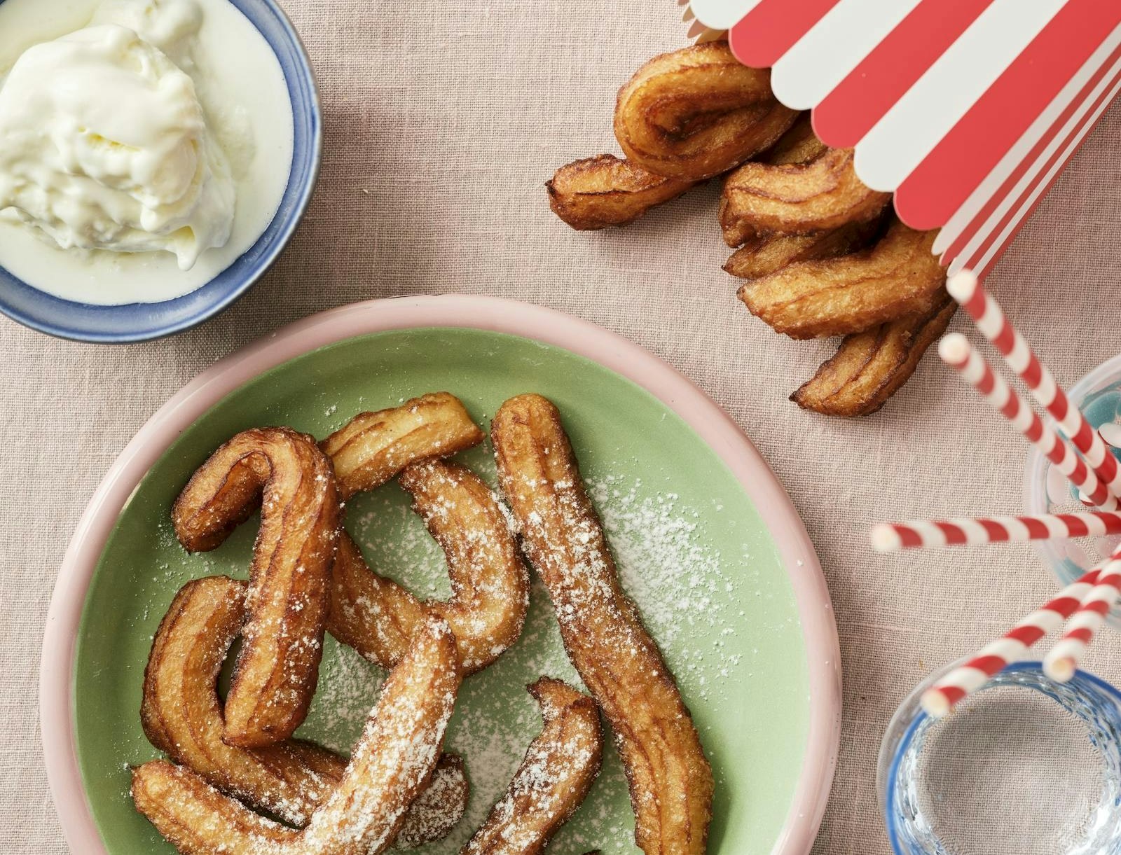 Churros med softice