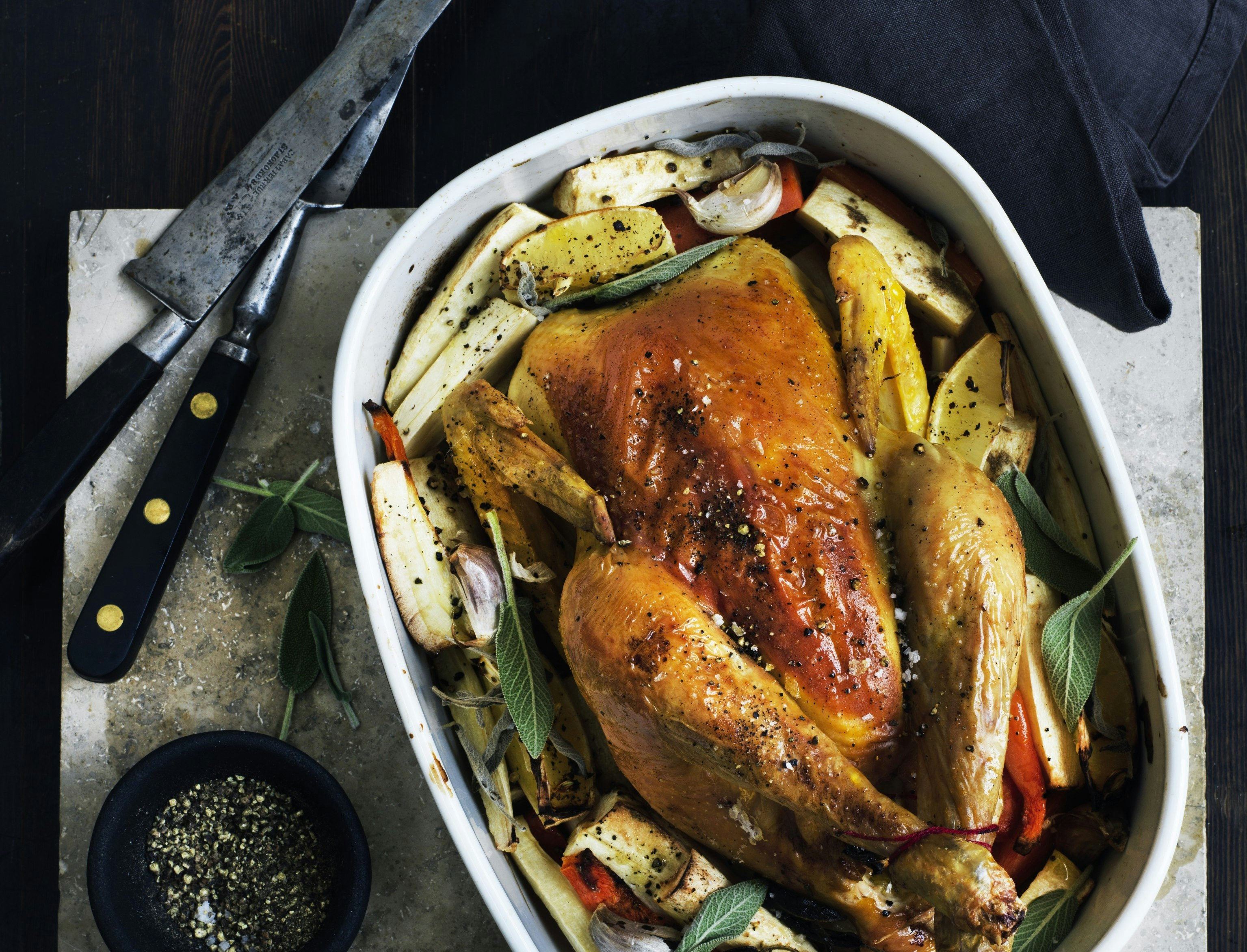 Citronkylling med blandede rodfrugter