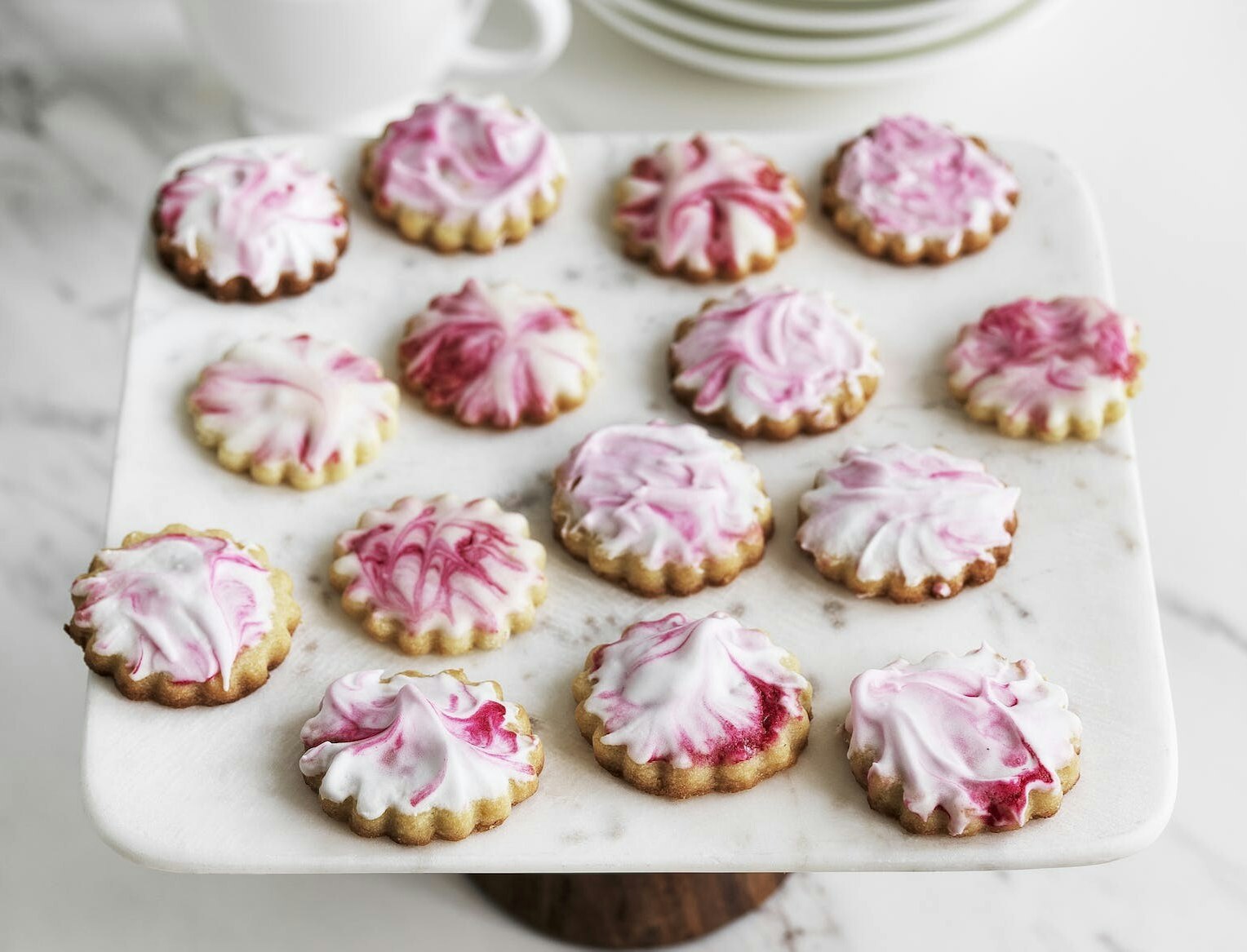 Citronsmåkager med marmor-glasur