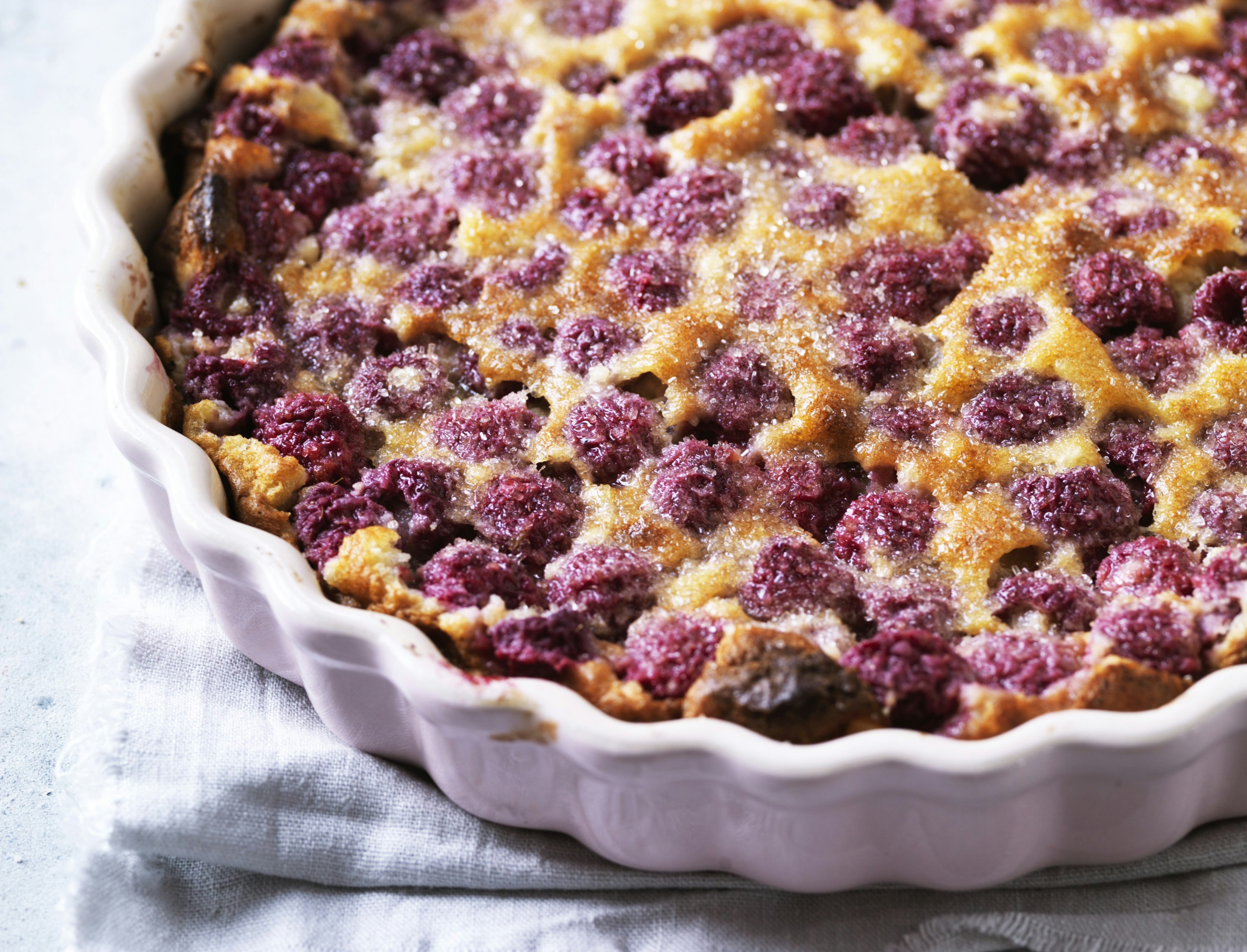 Clafoutis med hindbær