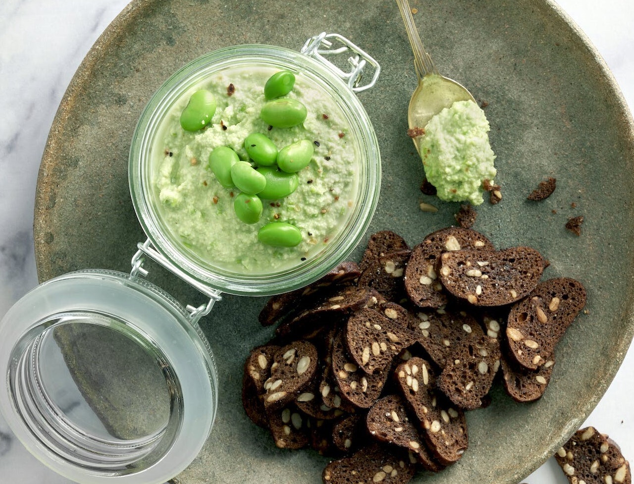 Edamamehummus med tahin