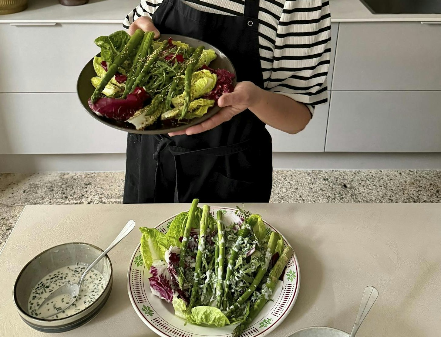 Forårssalat og klassisk vinaigrette