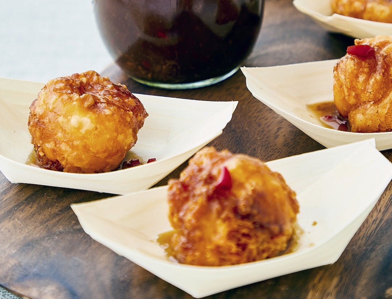 Friterede græskarkugler