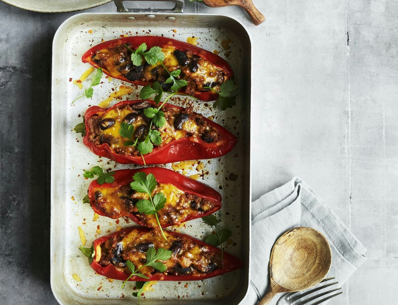 Fyldte peberfrugter med oksekød