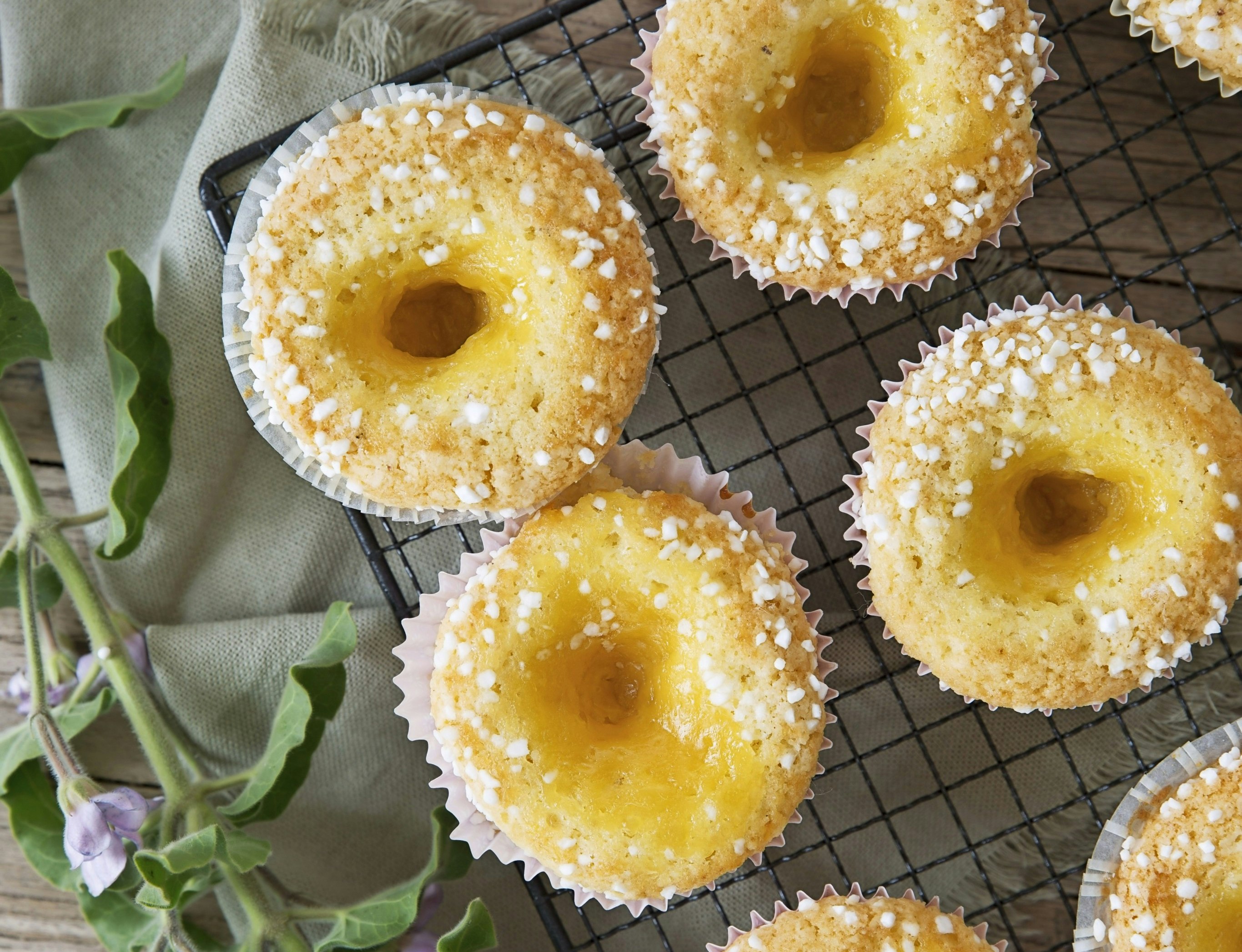 Glutenfrie citronmuffins med lemoncurd