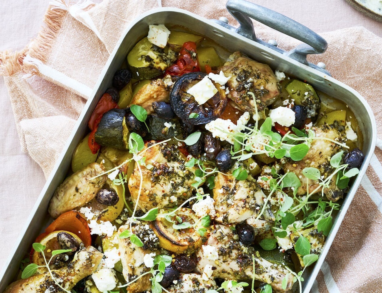 Græsk kylling i fad