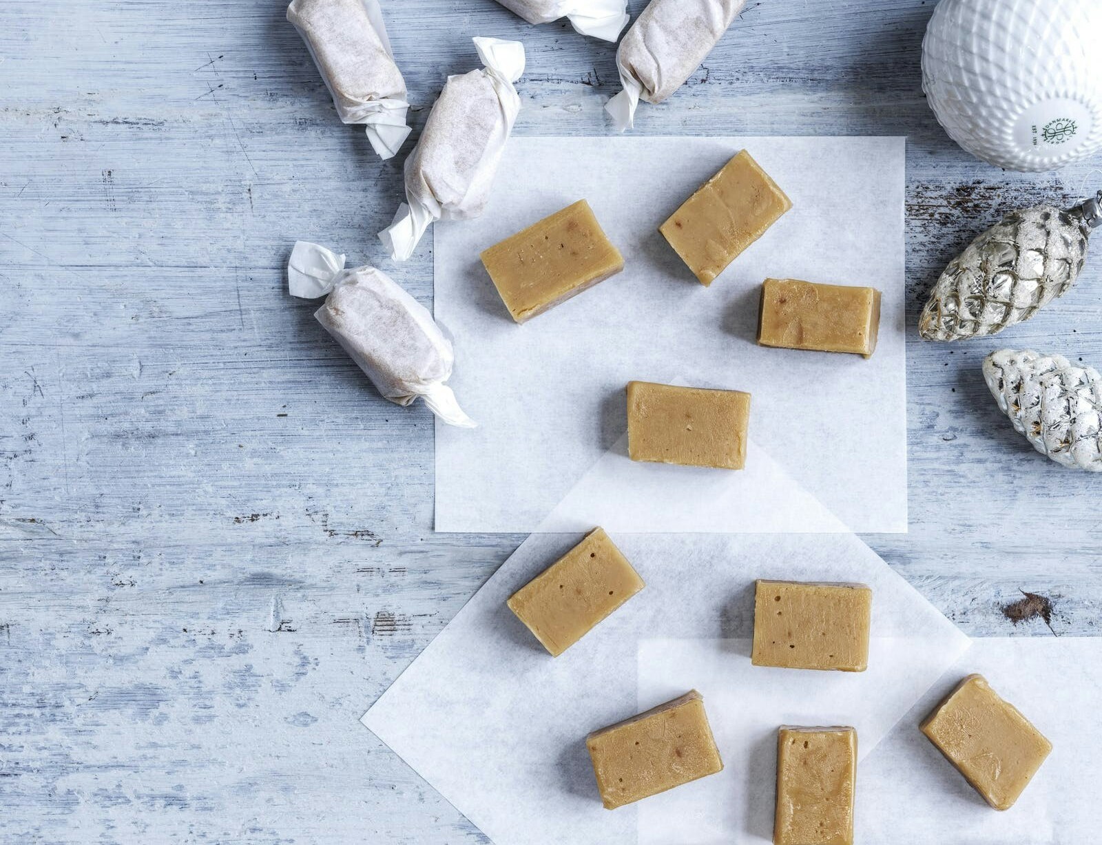 Karamelfudge med pebermyntesmag