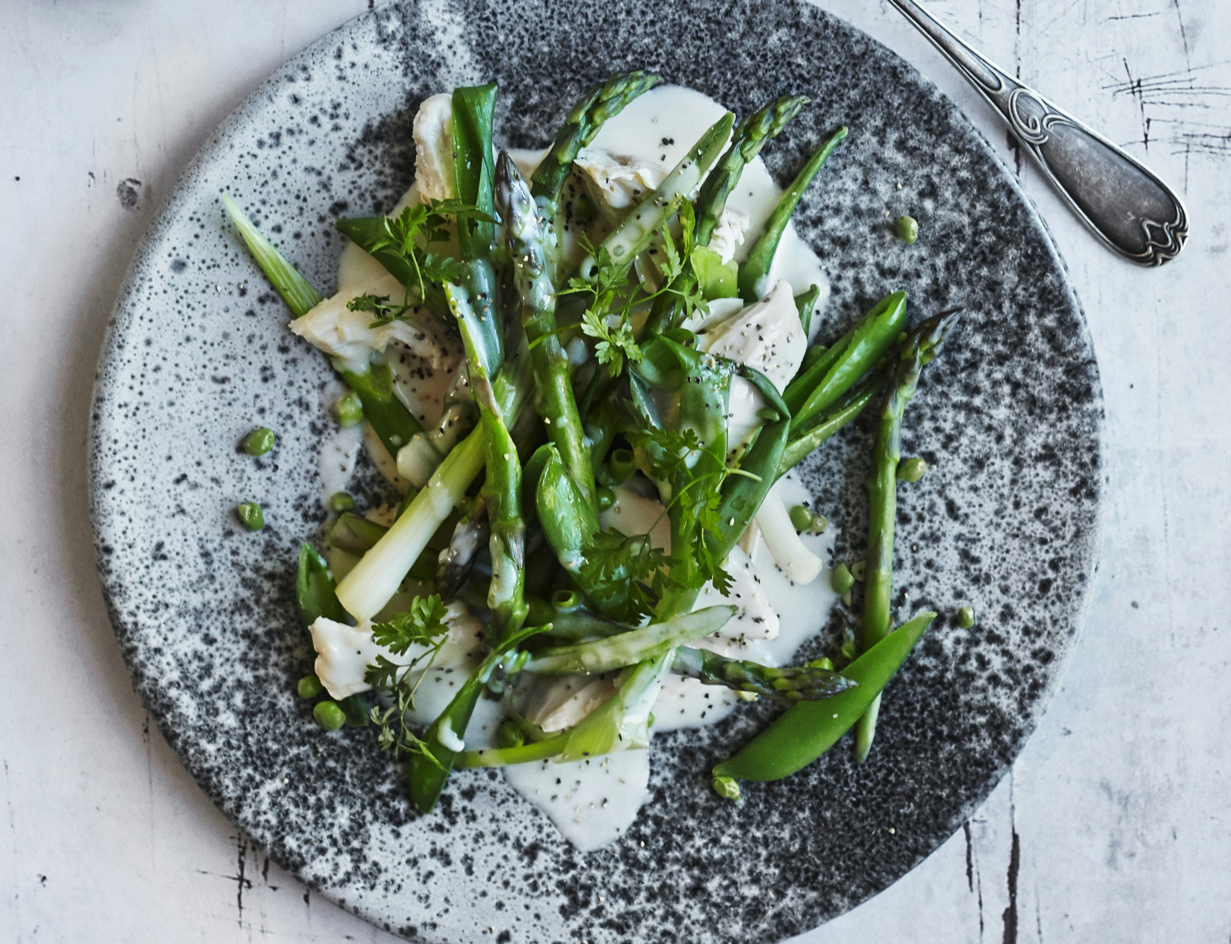 Kyllingefrikassé med grønt