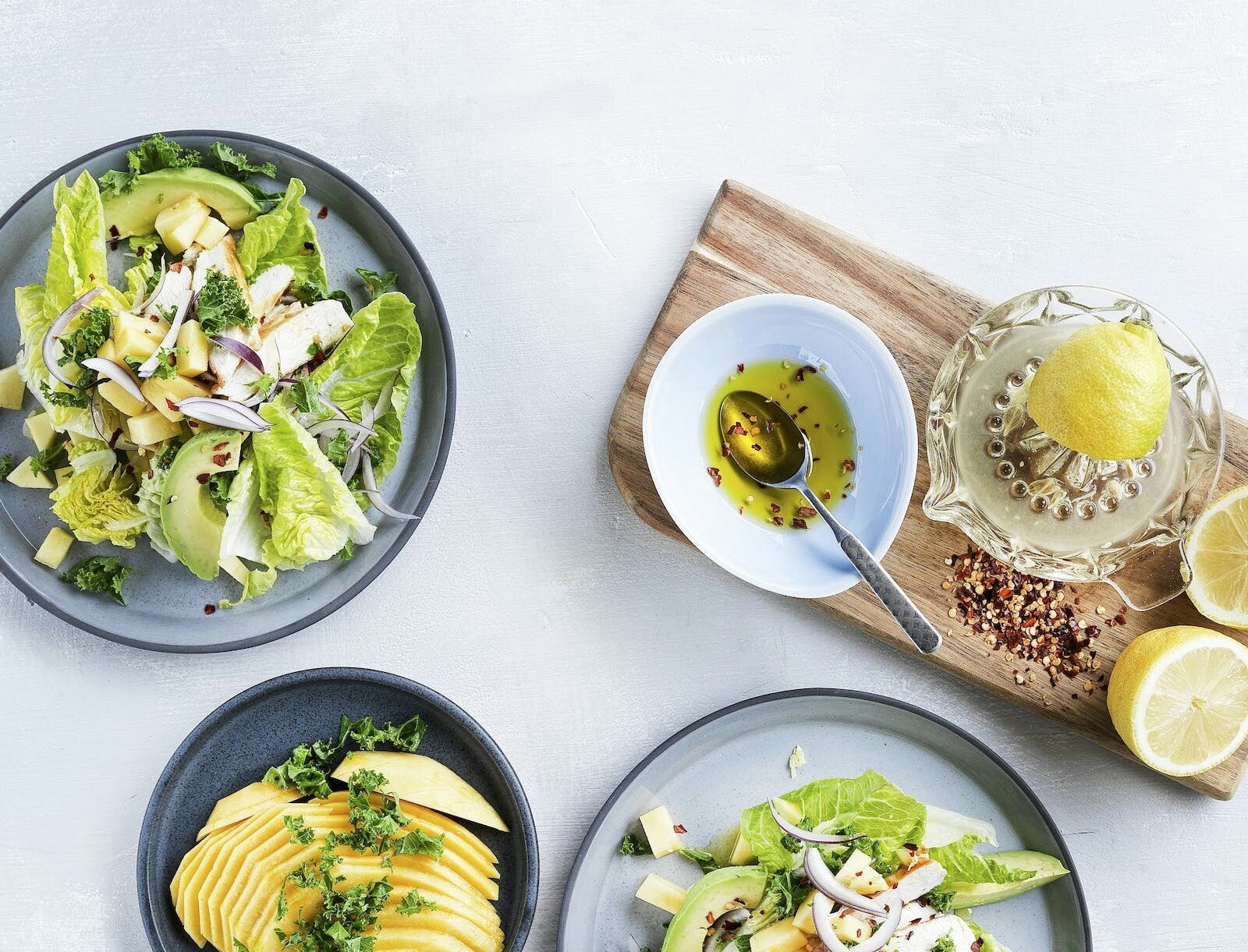 Kyllingesalat med mango og avocado