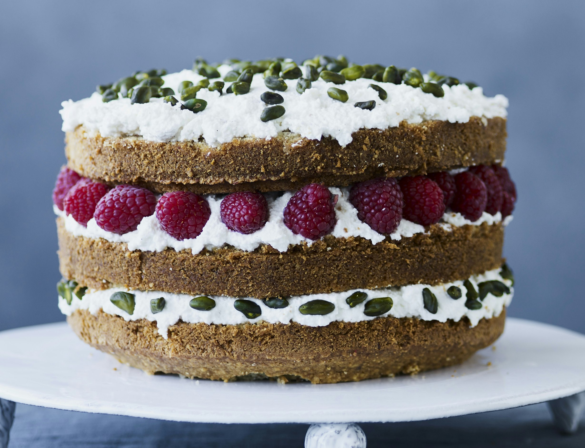 Lagkage med ricottacreme og hindbær