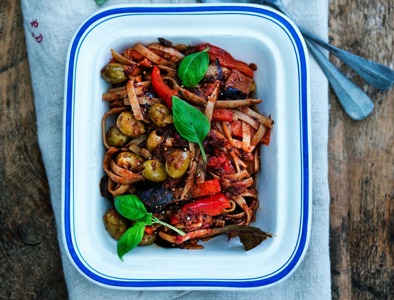 Linguini med caponata