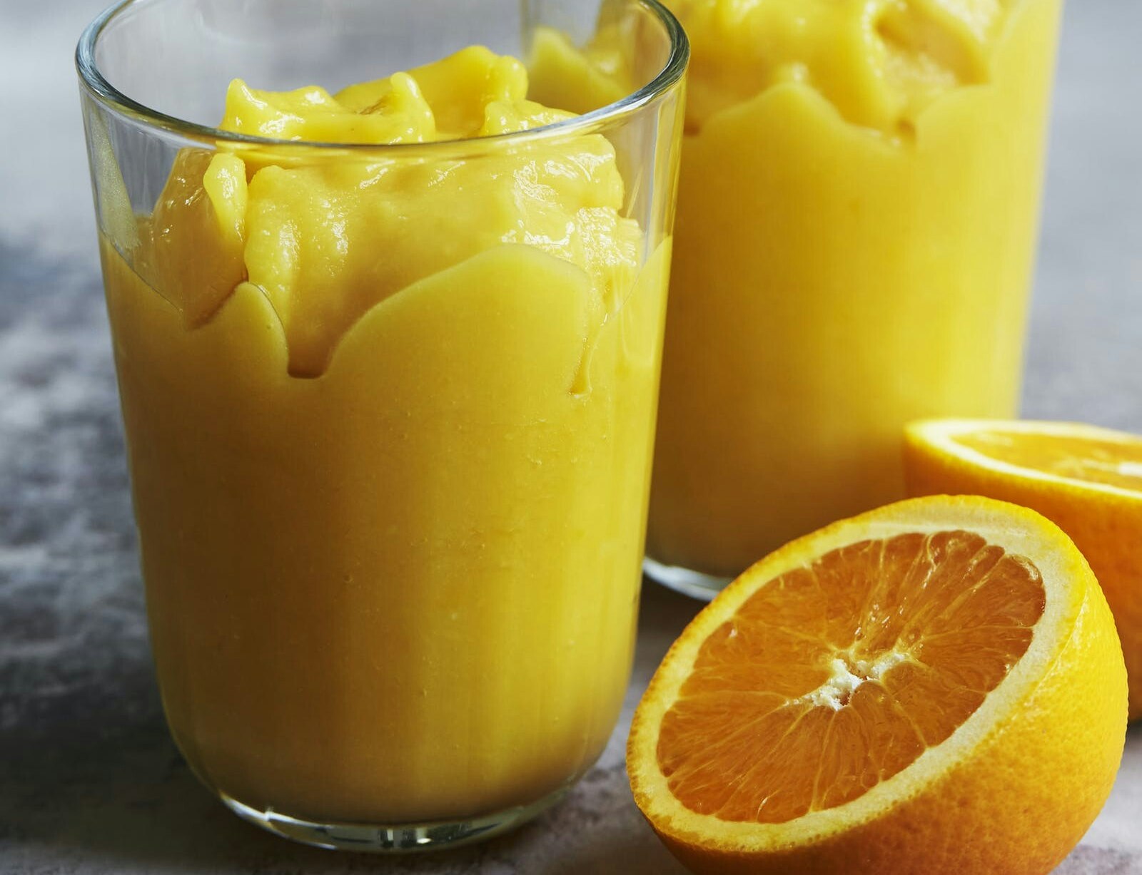 Mangosmoothie med ingefær og appelsin