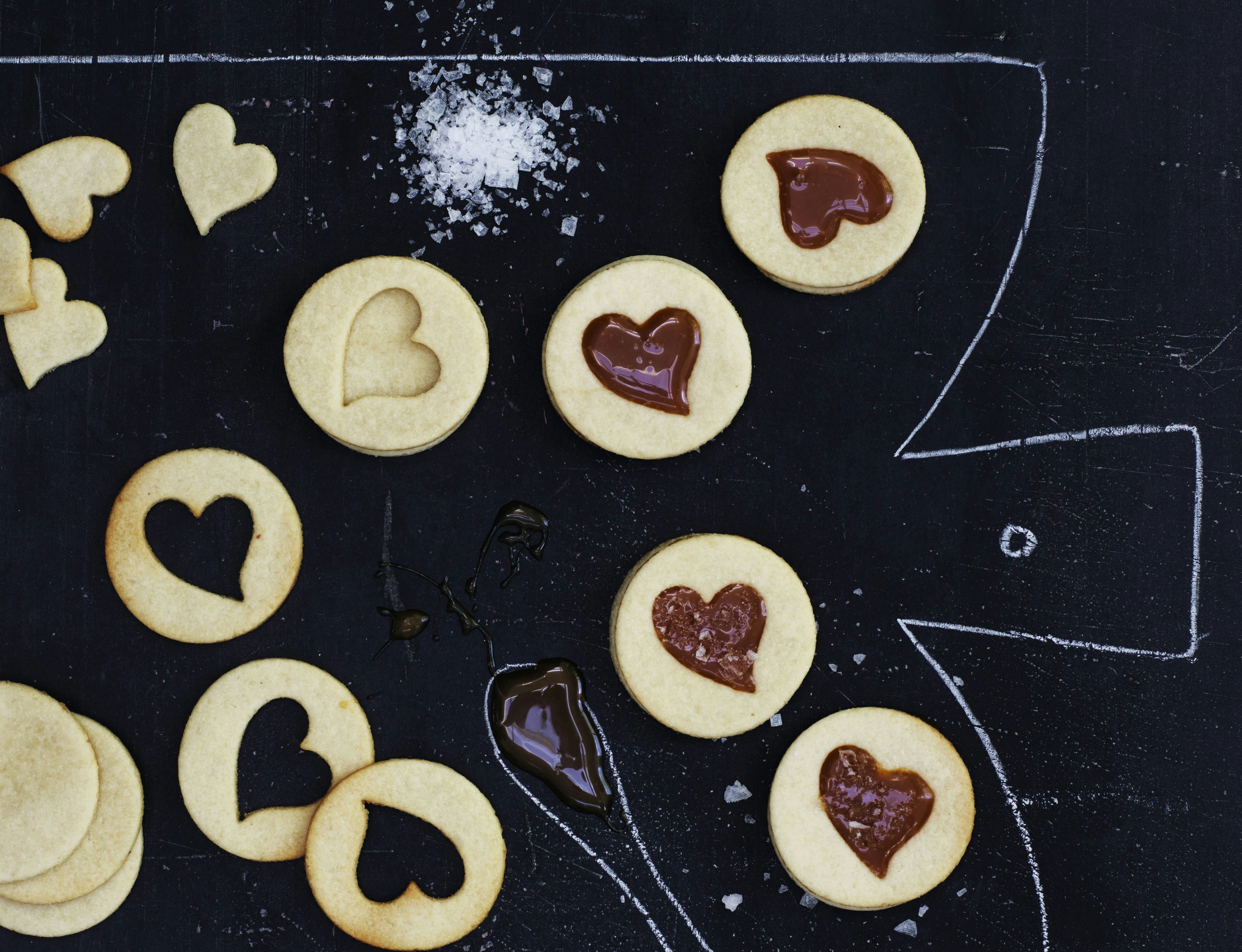 Marcipansmåkager med saltkaramel