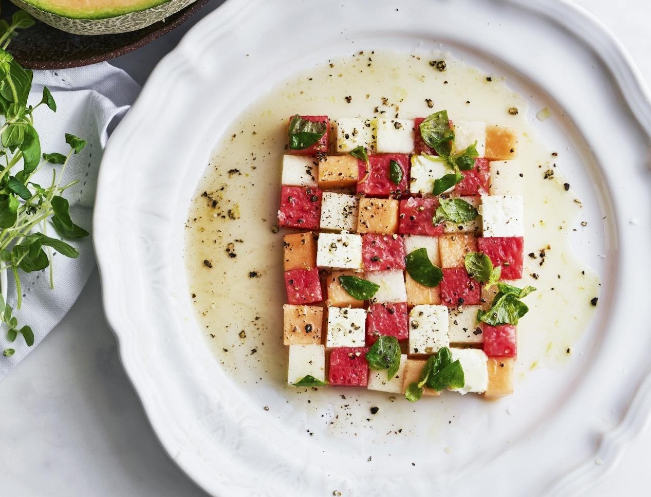 Melon-kube-salat
