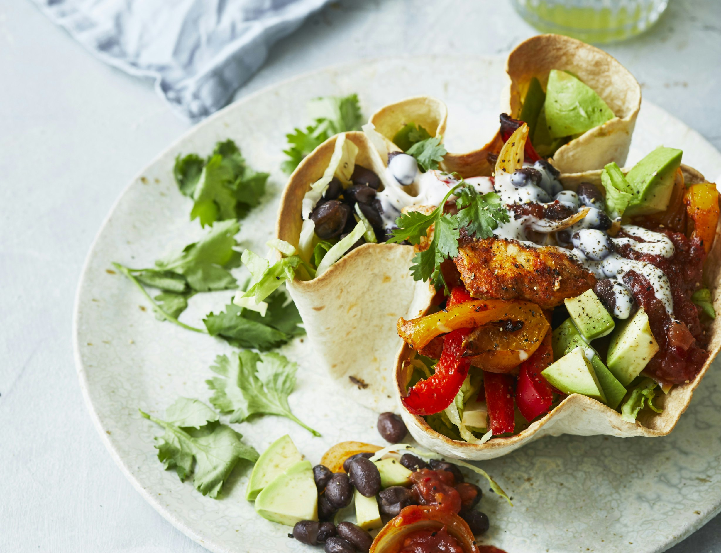 Mexicanske pandekager med kylling