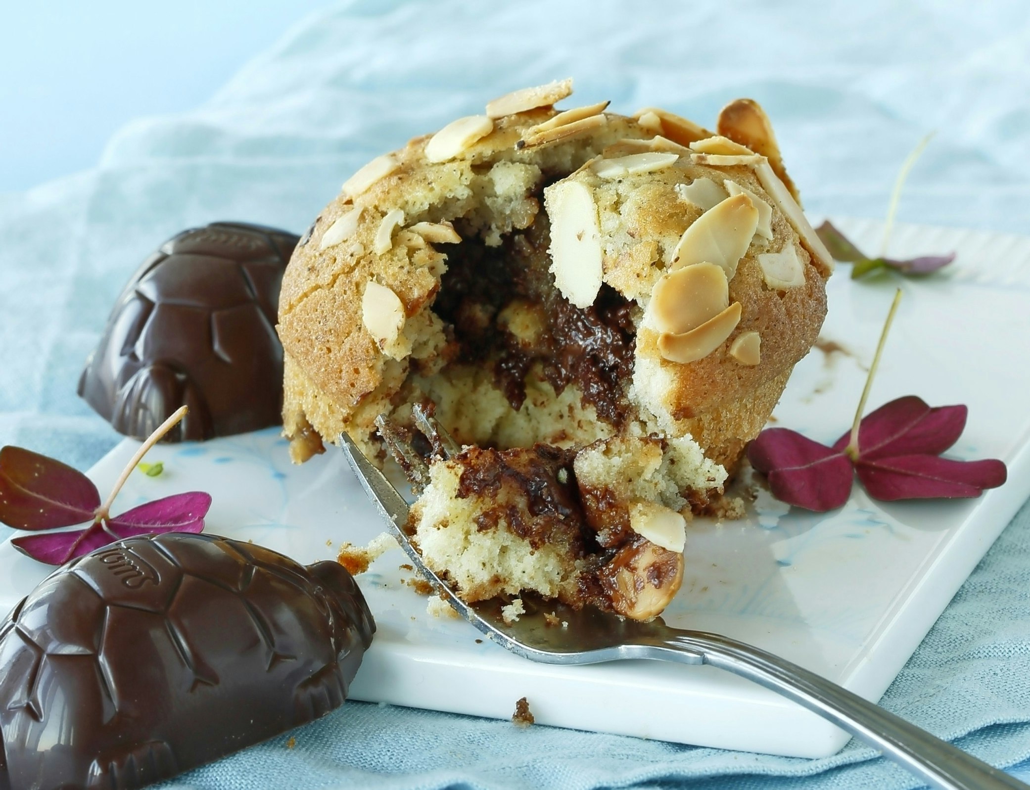 Muffins med chokolade-skildpadder