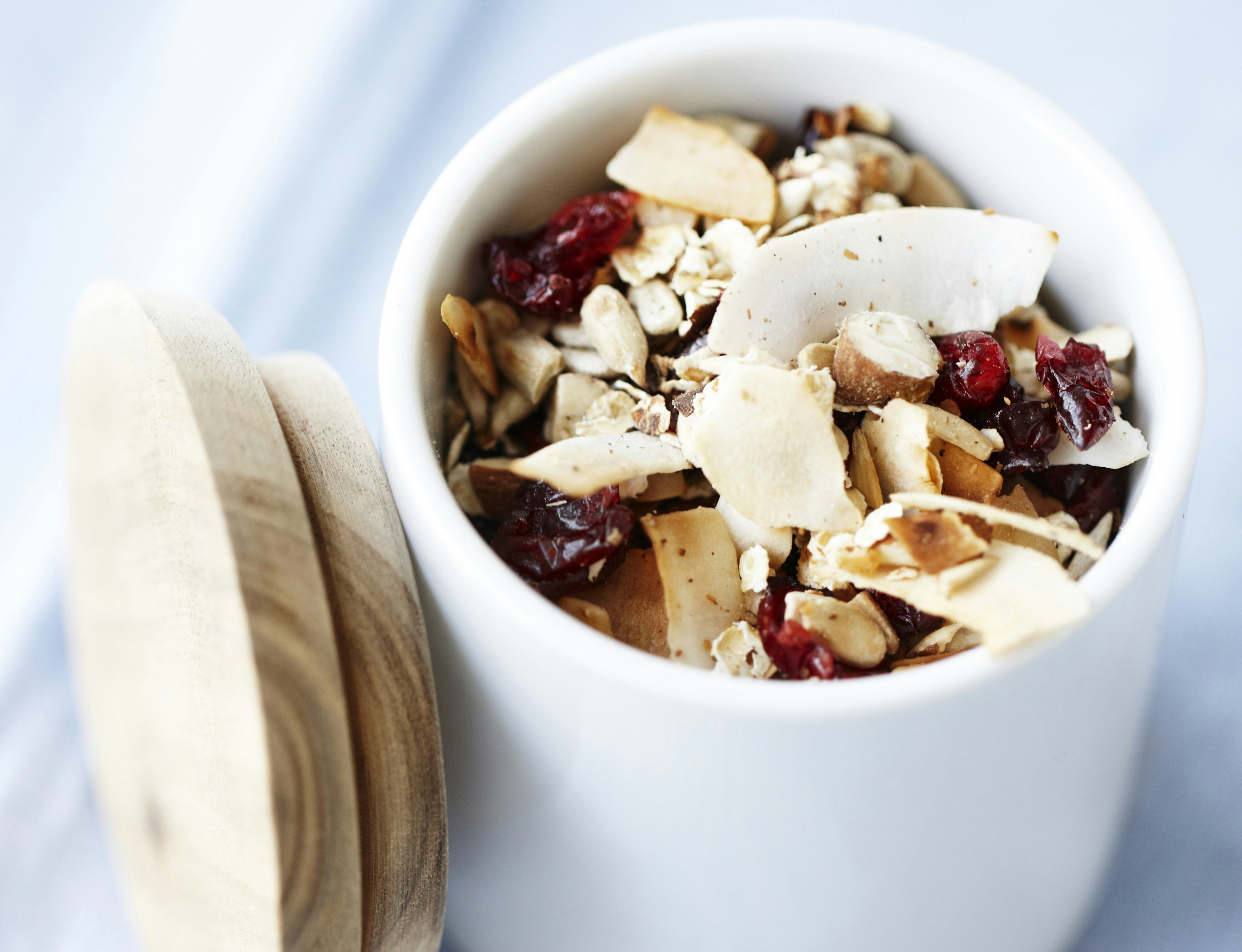 Mysli med tranebær, kokos og mandler