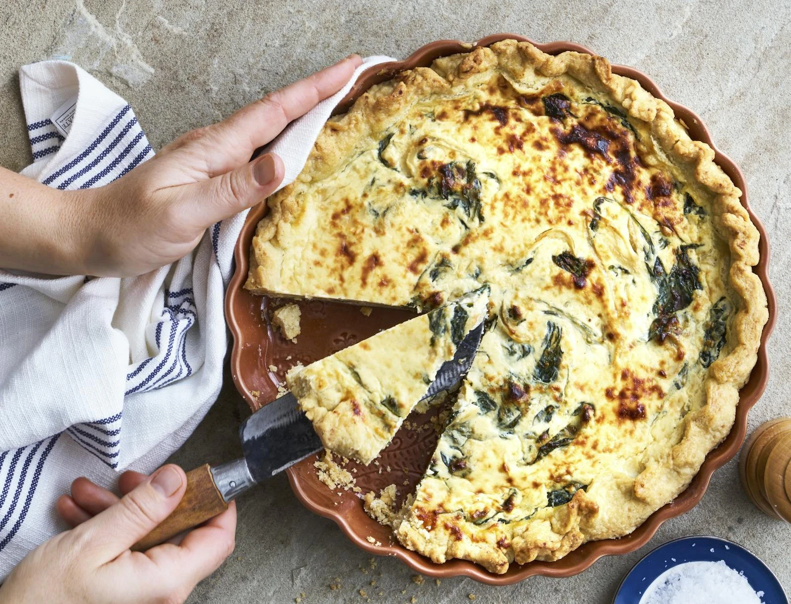 Nem spinat- og ricotta-tærte