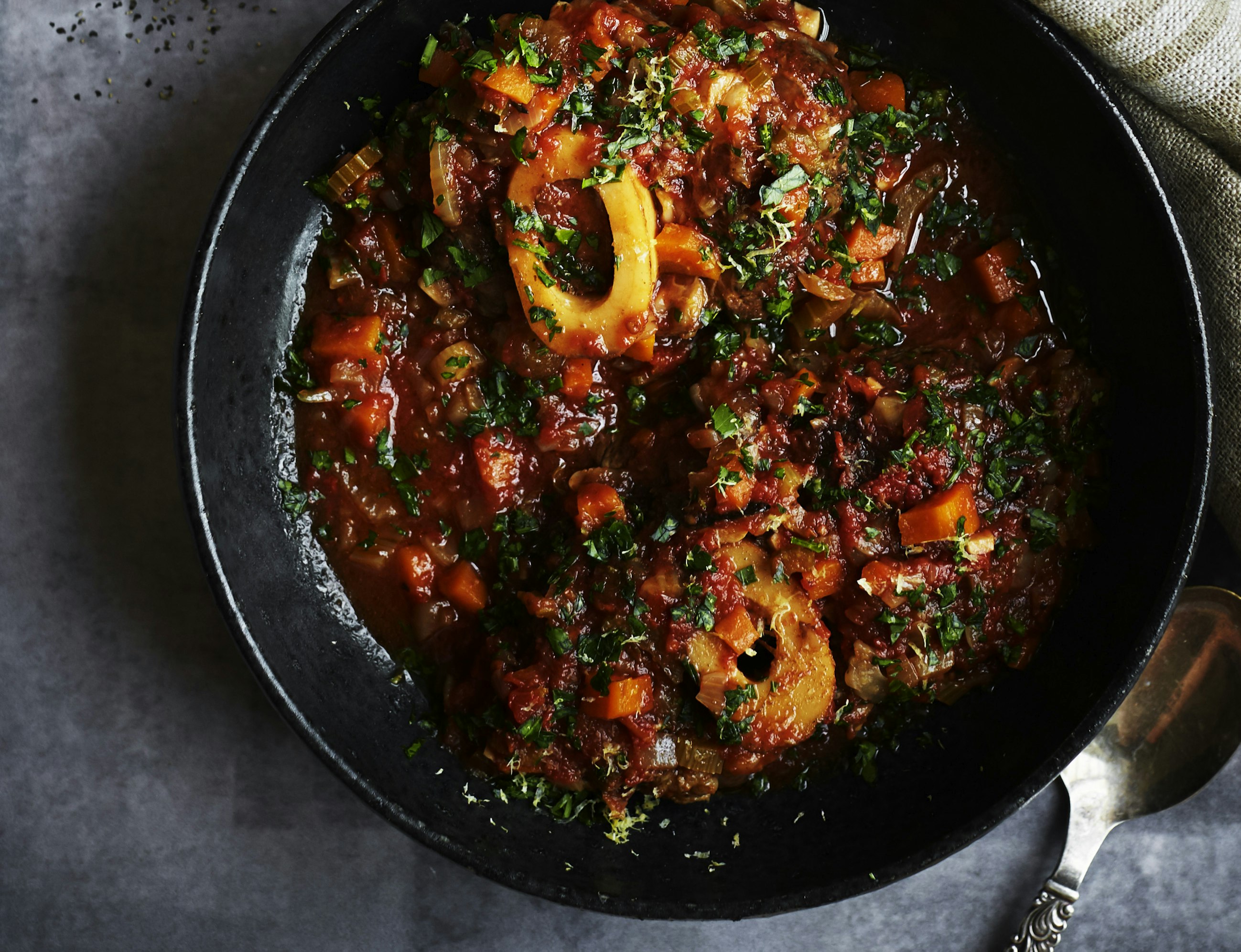 Ossobuco med safranrisotto og gremolata