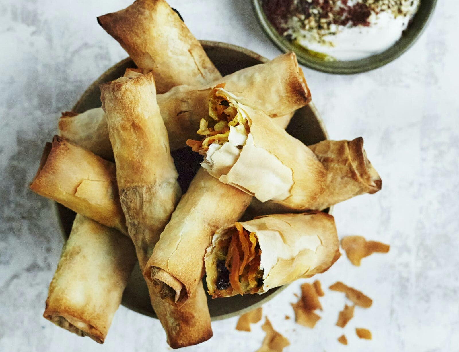 Osteruller med halloumi og grønt