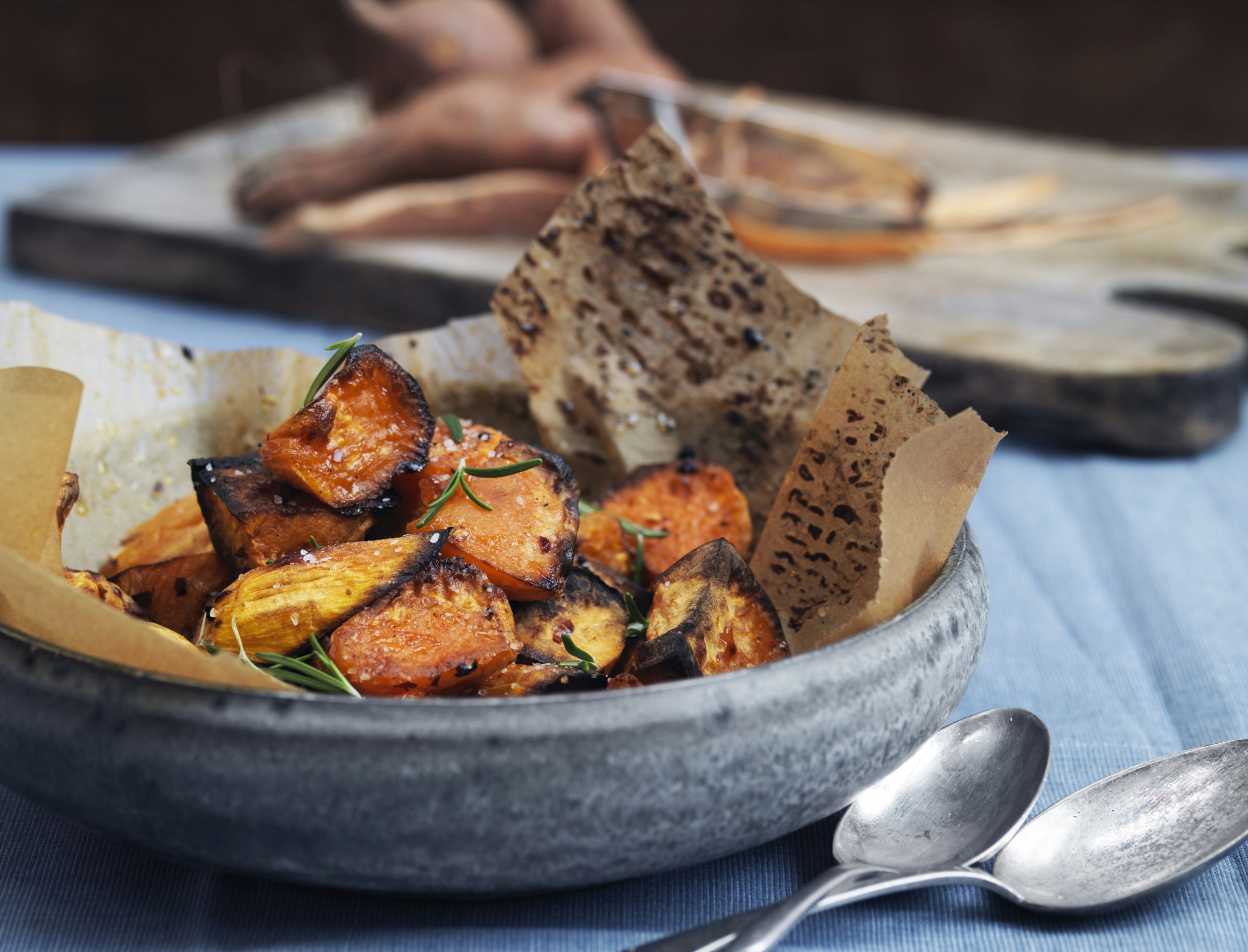 Ovnbagte søde kartofler