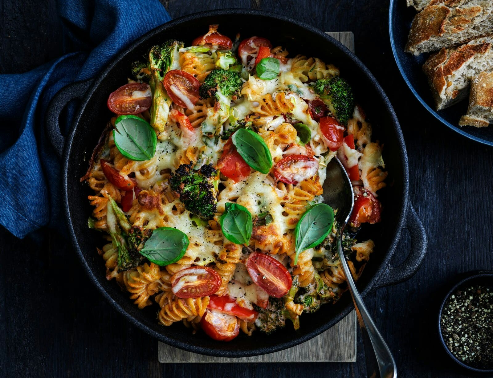 Pastagratin med grøntsager