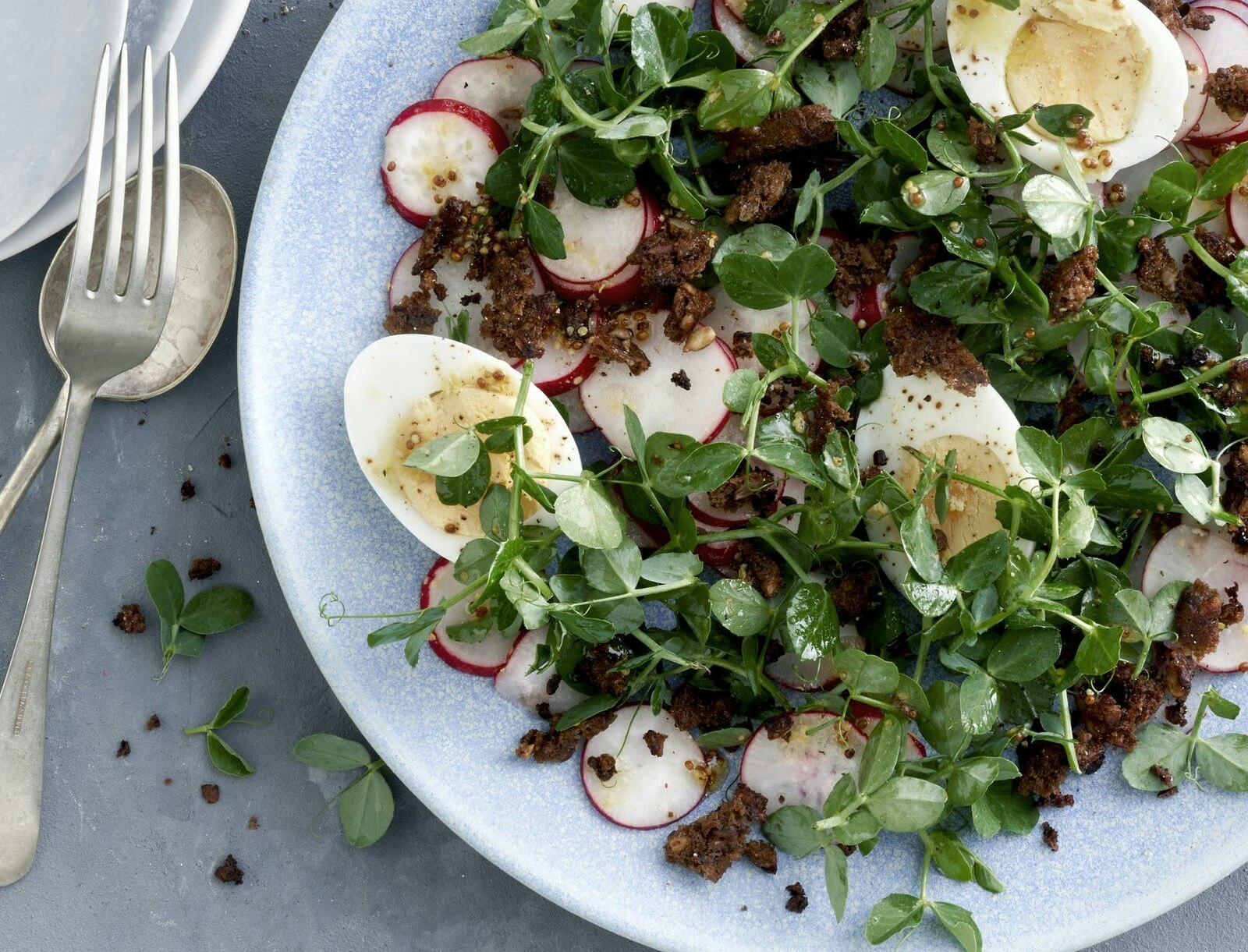 Radisesalat med æg og rubrød