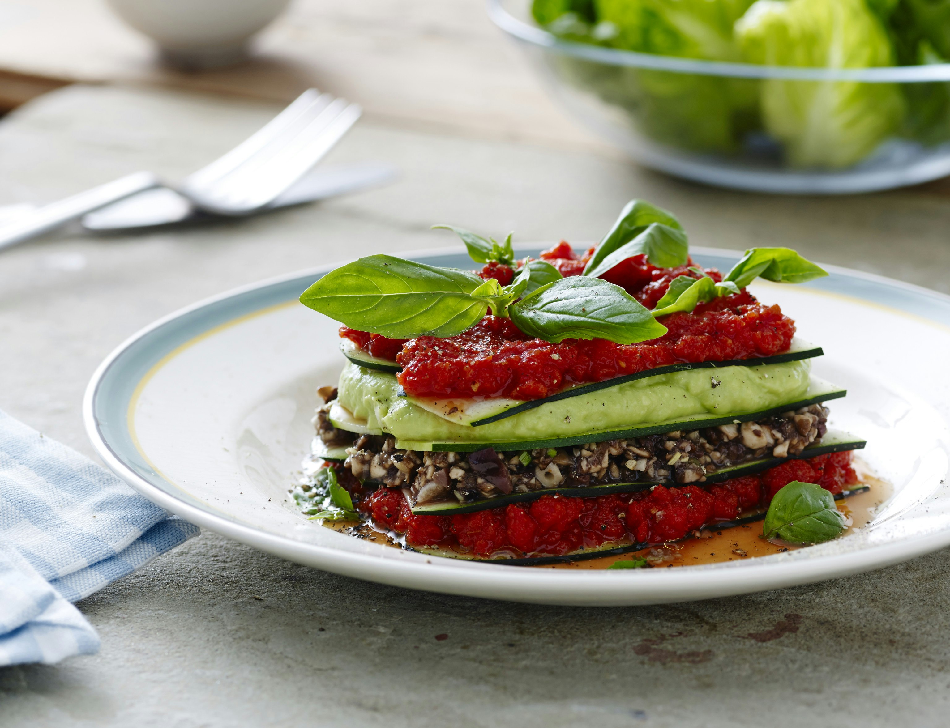 Rawfood: Lasagne med tre slags creme