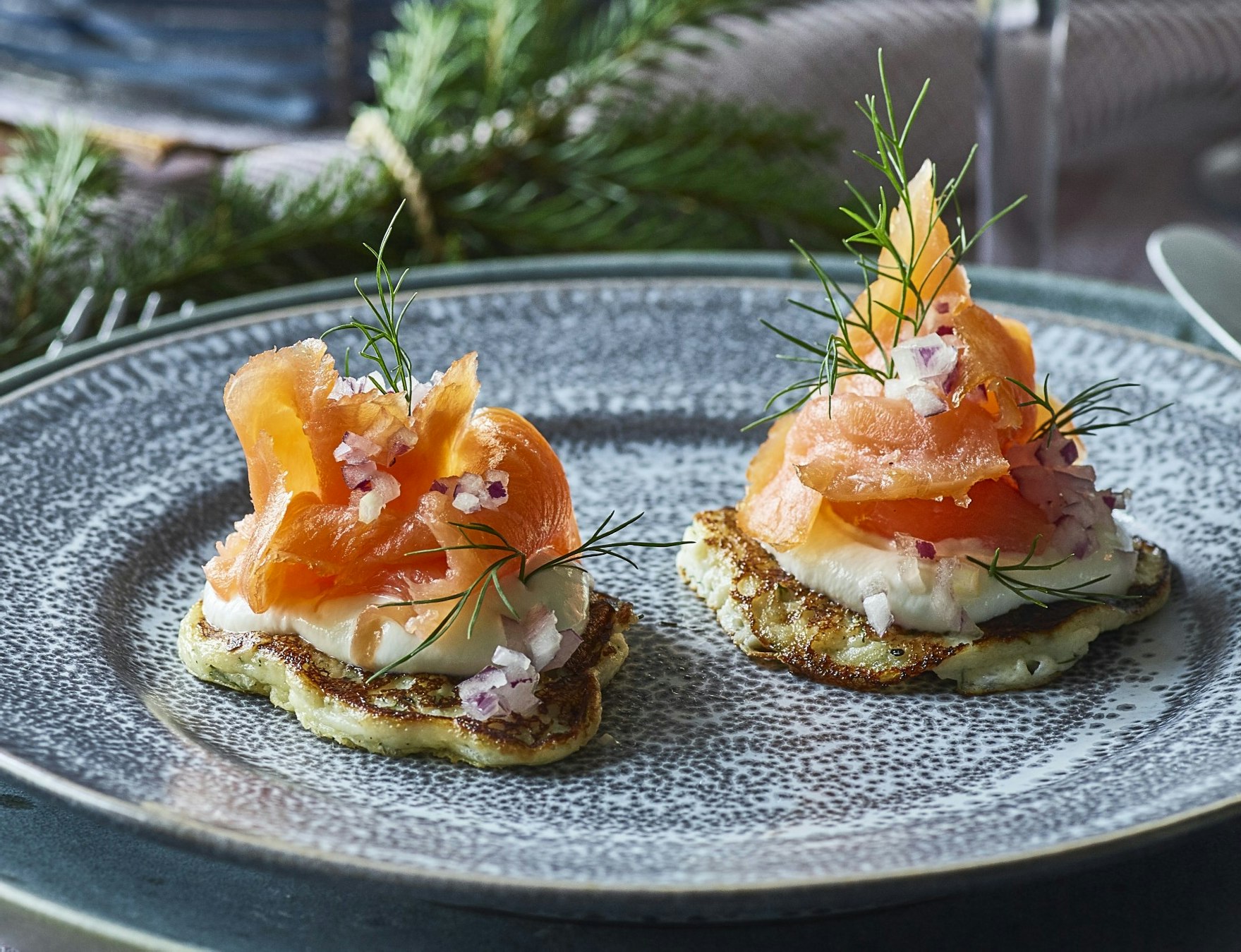 Ricottapandekager med laks