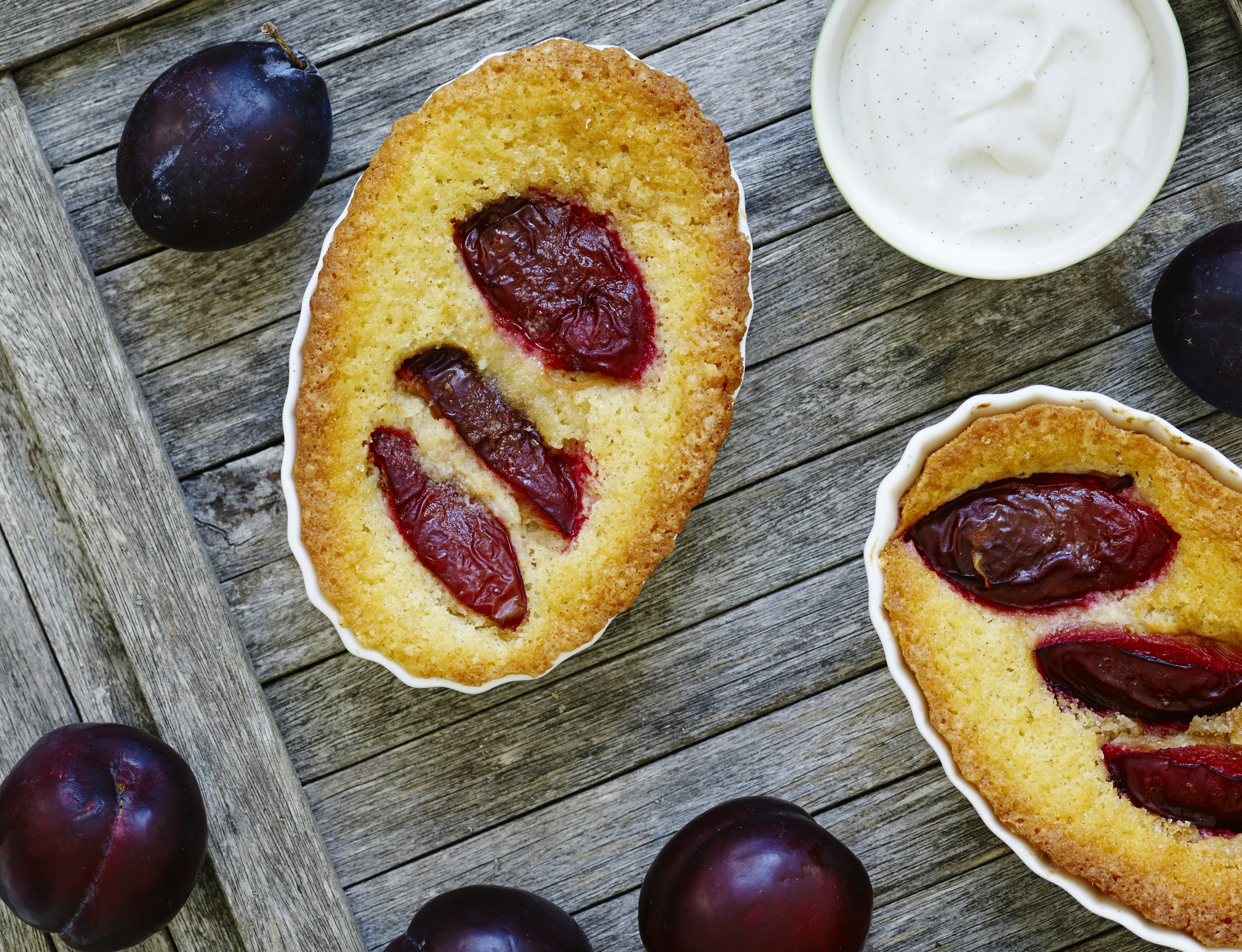 Små blommekager med kokos