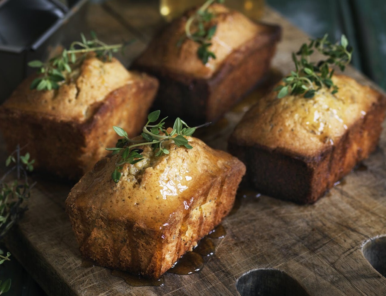 Små citronkager med birkes og sirup