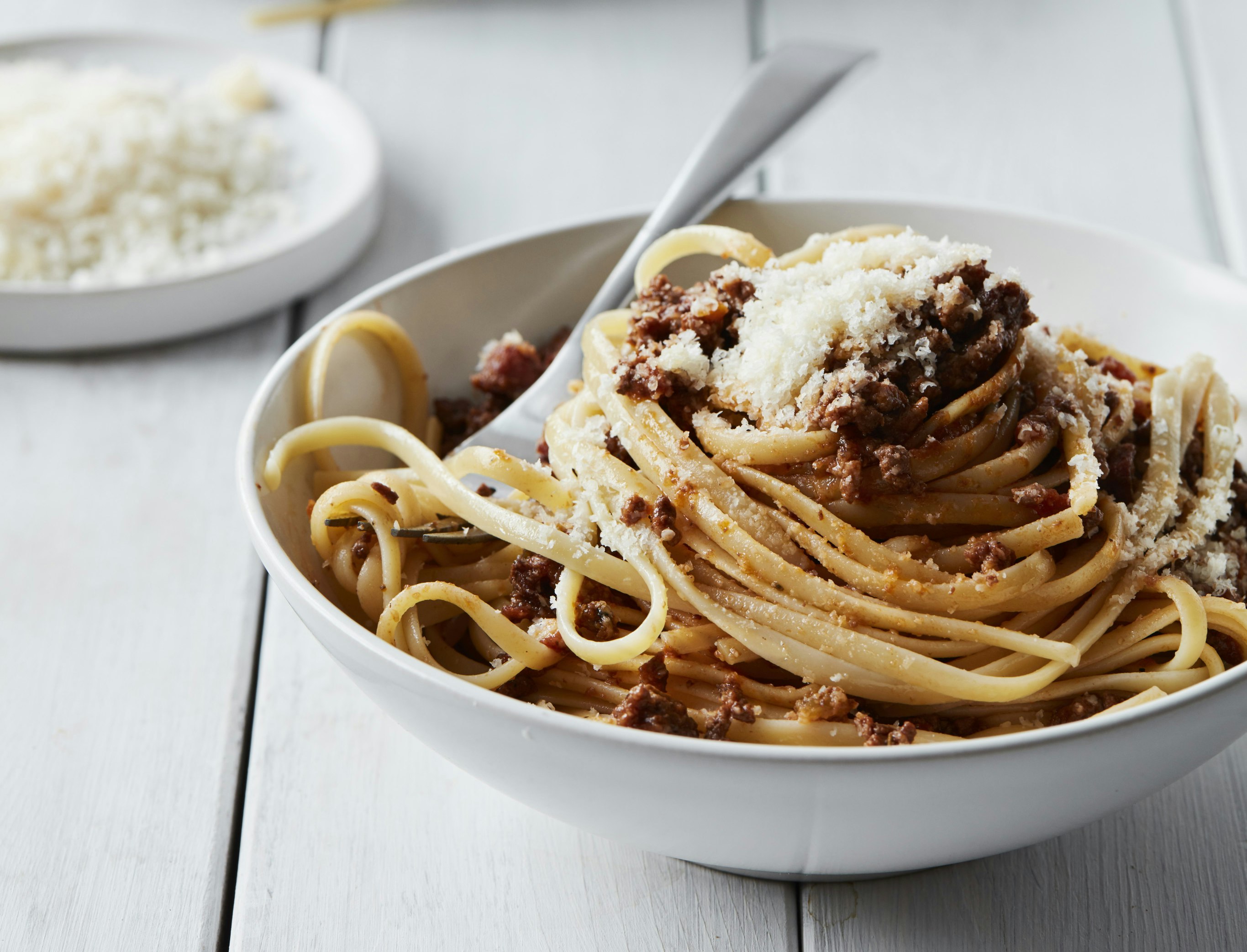 Spaghetti med klassisk italiensk ragout