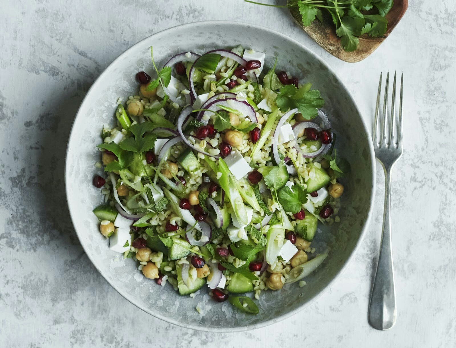 Tabbouleh med kikærter og salattern